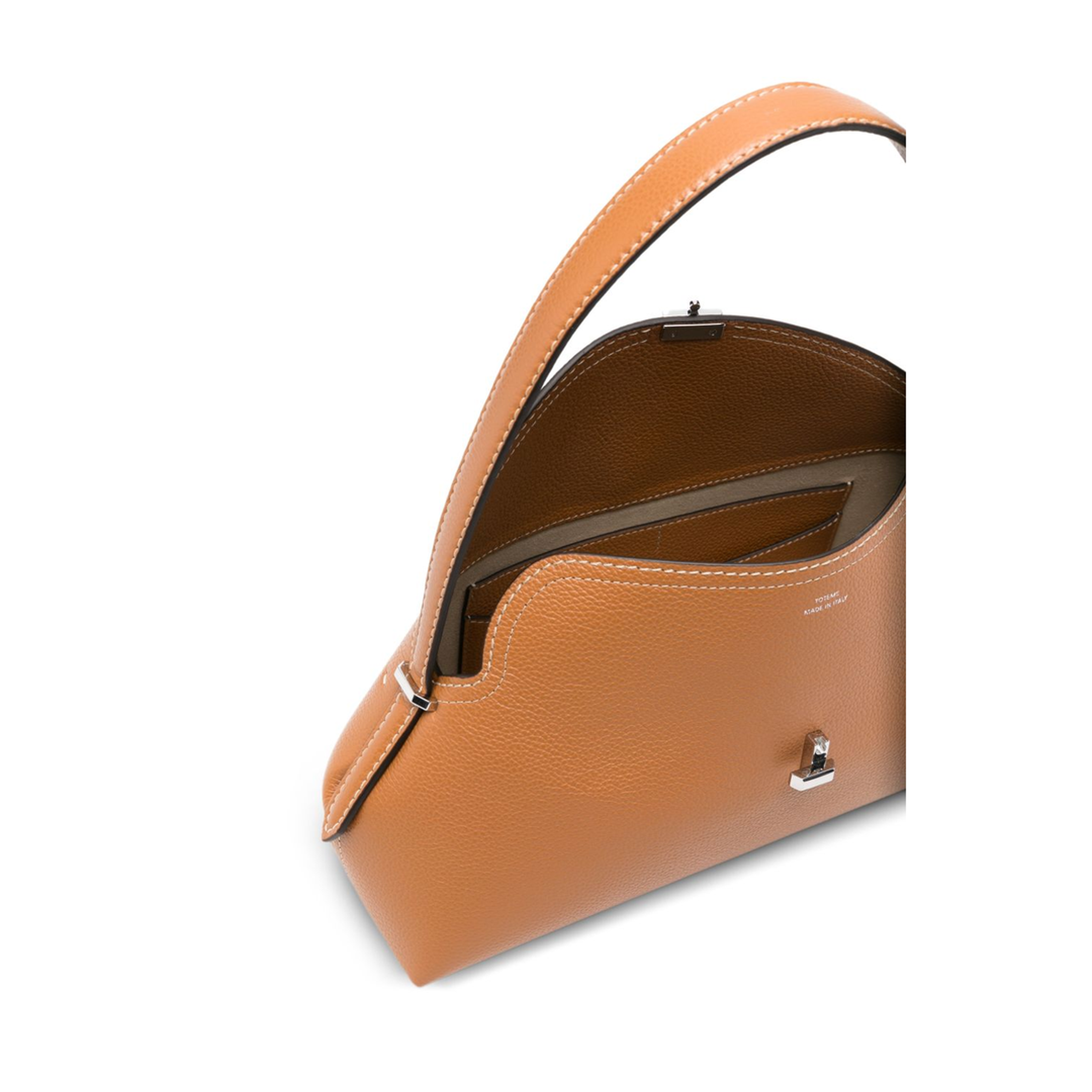 T-Lock Medium Calf Leather Shoulder Bag - Tan - Image 3