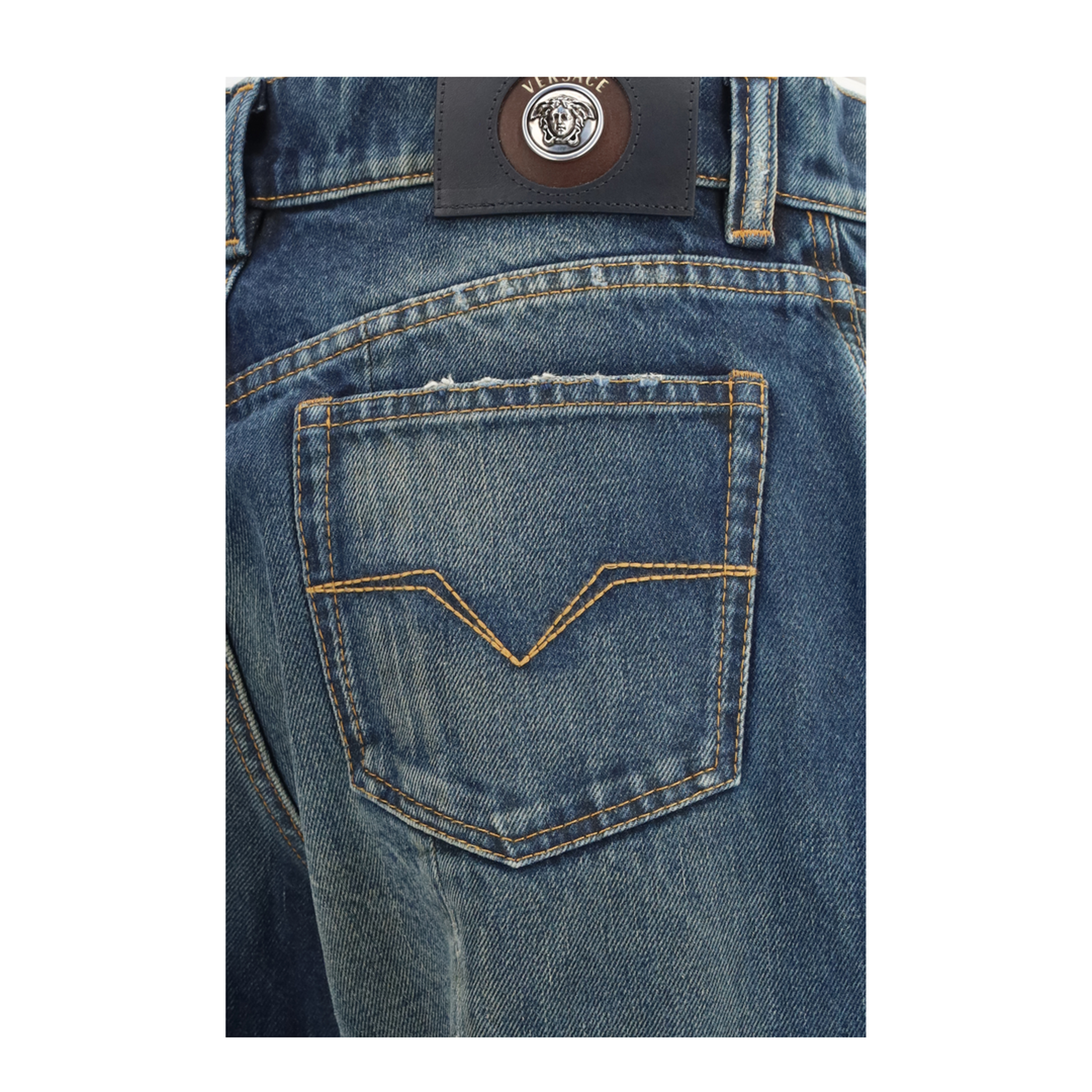Distressed Straight-Leg Cotton Denim Jeans - Image 3