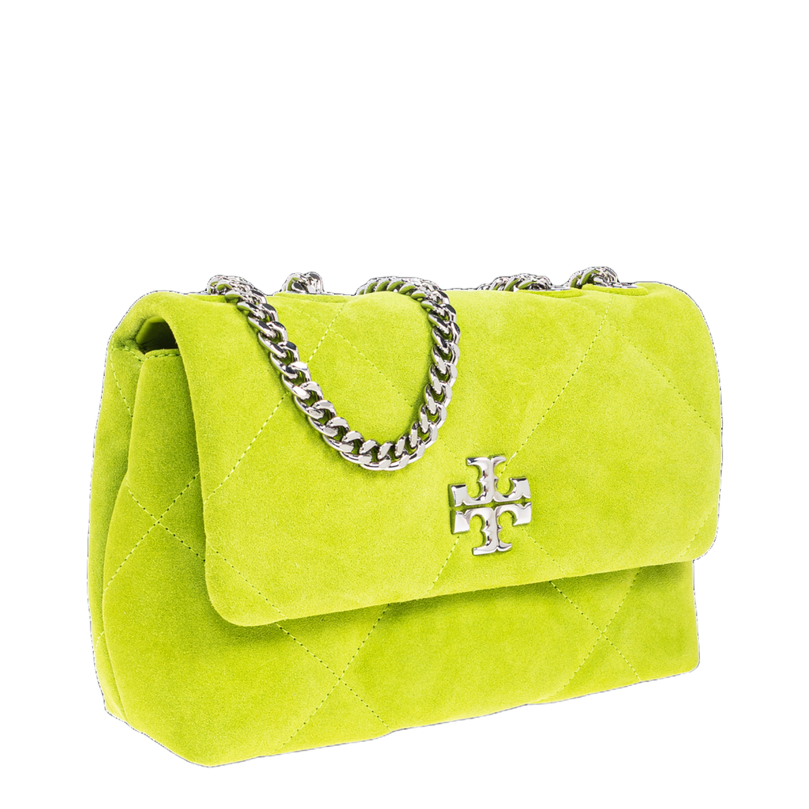 Kira Diamond Quilt Shoulder Bag Green - Image 4
