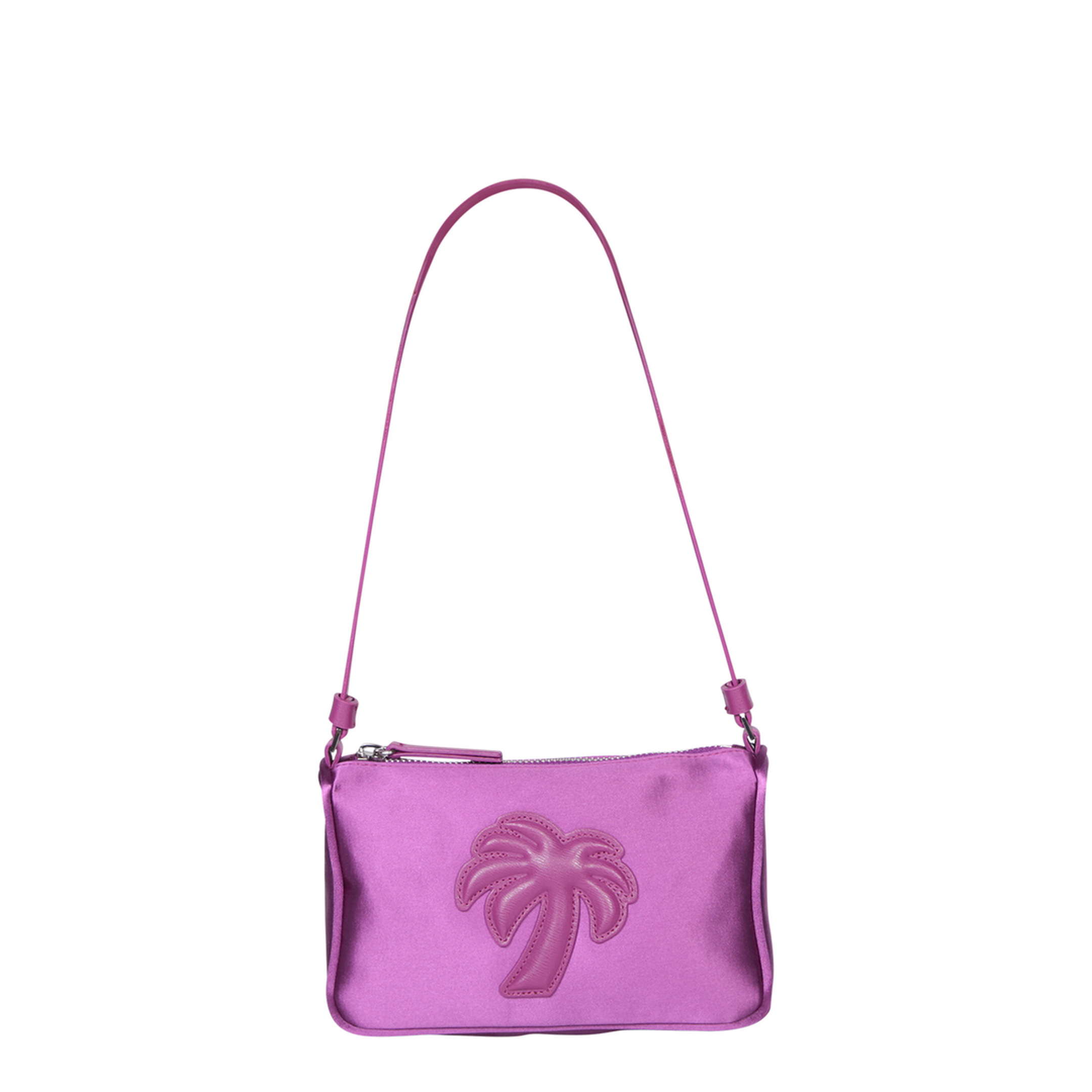 Satin Shoulder Bag - Violet - Image 1