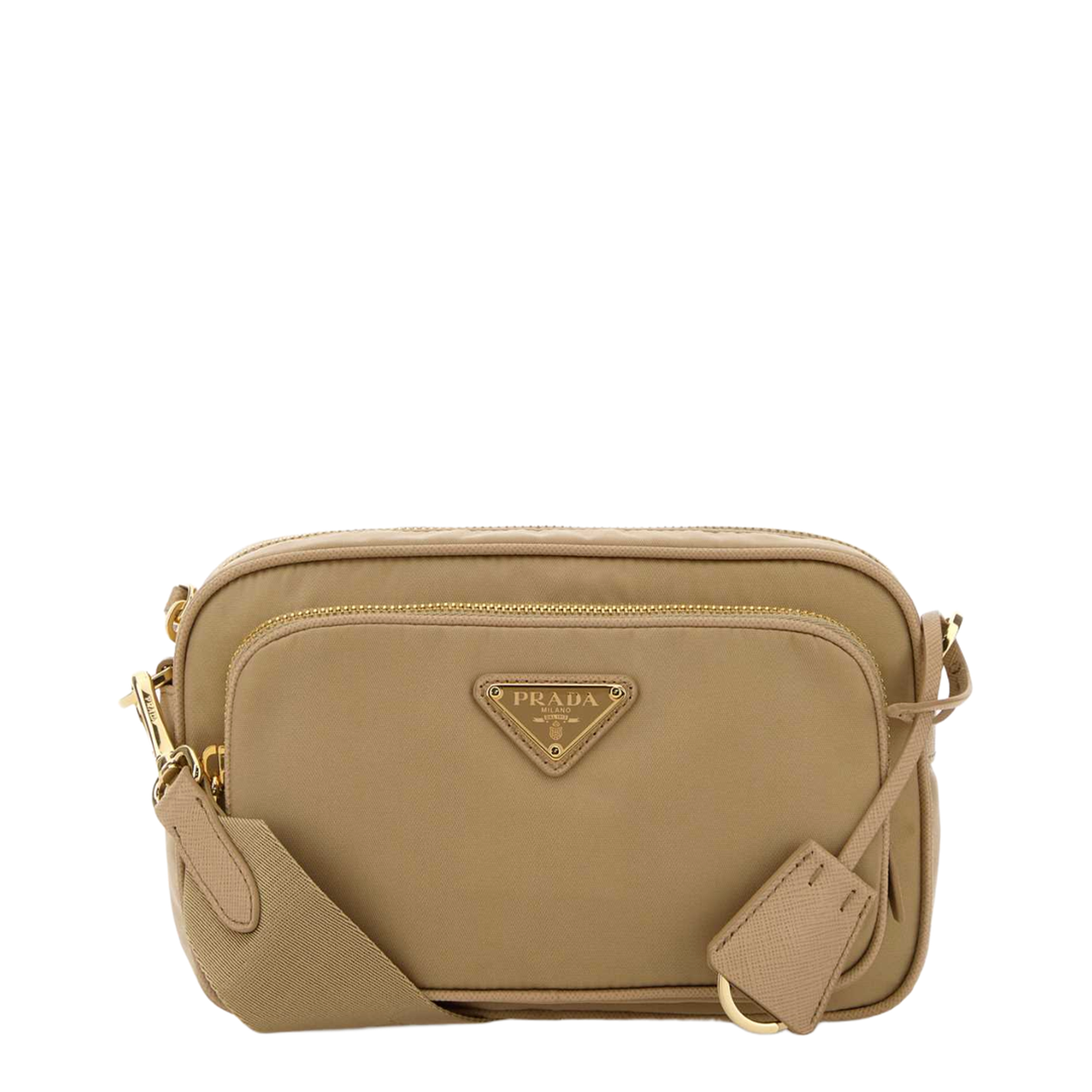 Re-Nylon Mini Nylon Shoulder Bag - Cammello 1 - Image 1