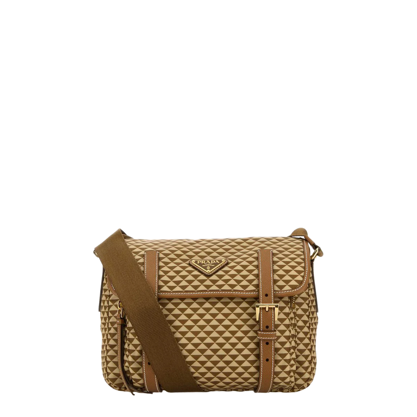 Re-Nylon Small Re-Nylon Shoulder Bag - Cammello - Image 1