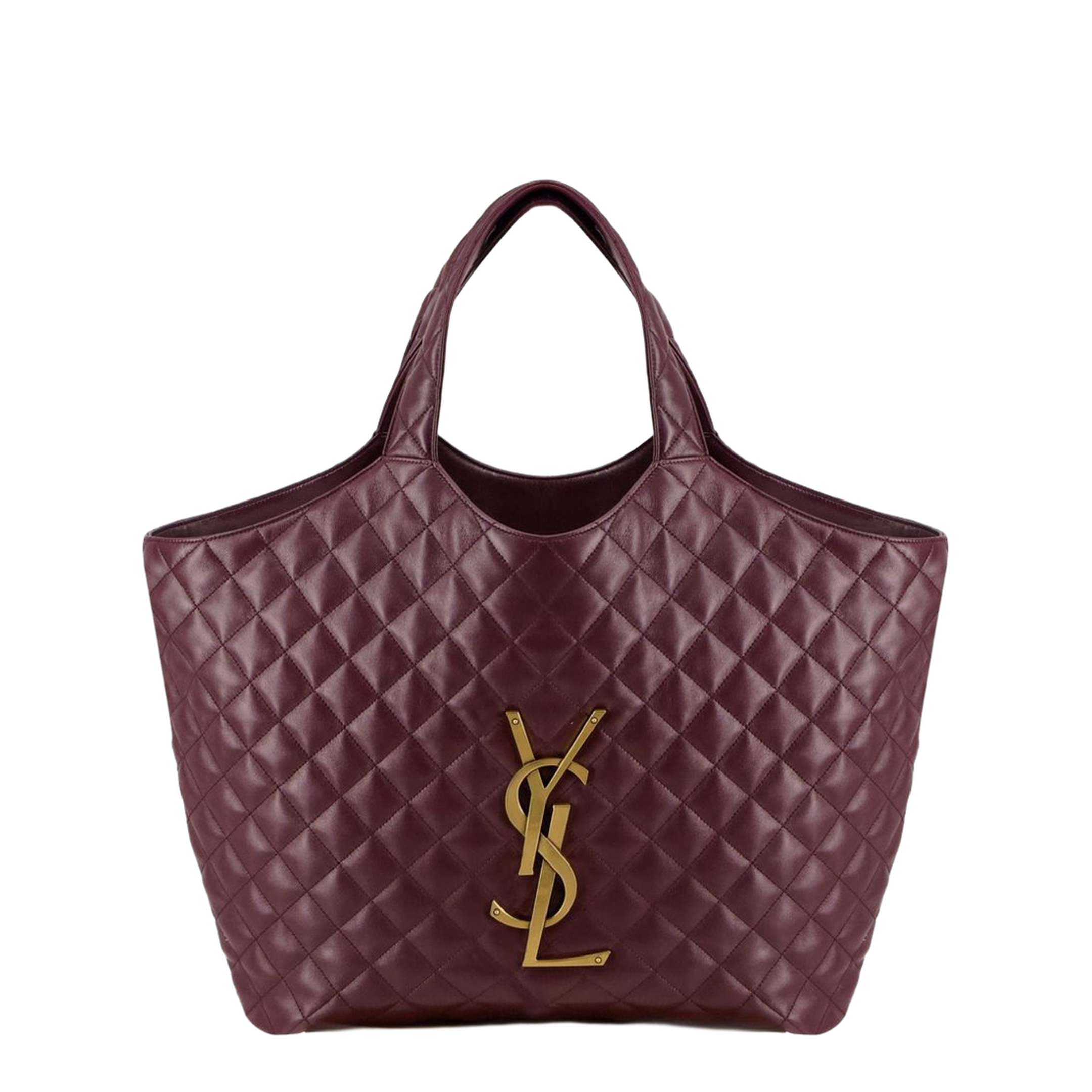 ICARE Quilted Nappa Tote Bag - Rouge Cabernet - Image 1