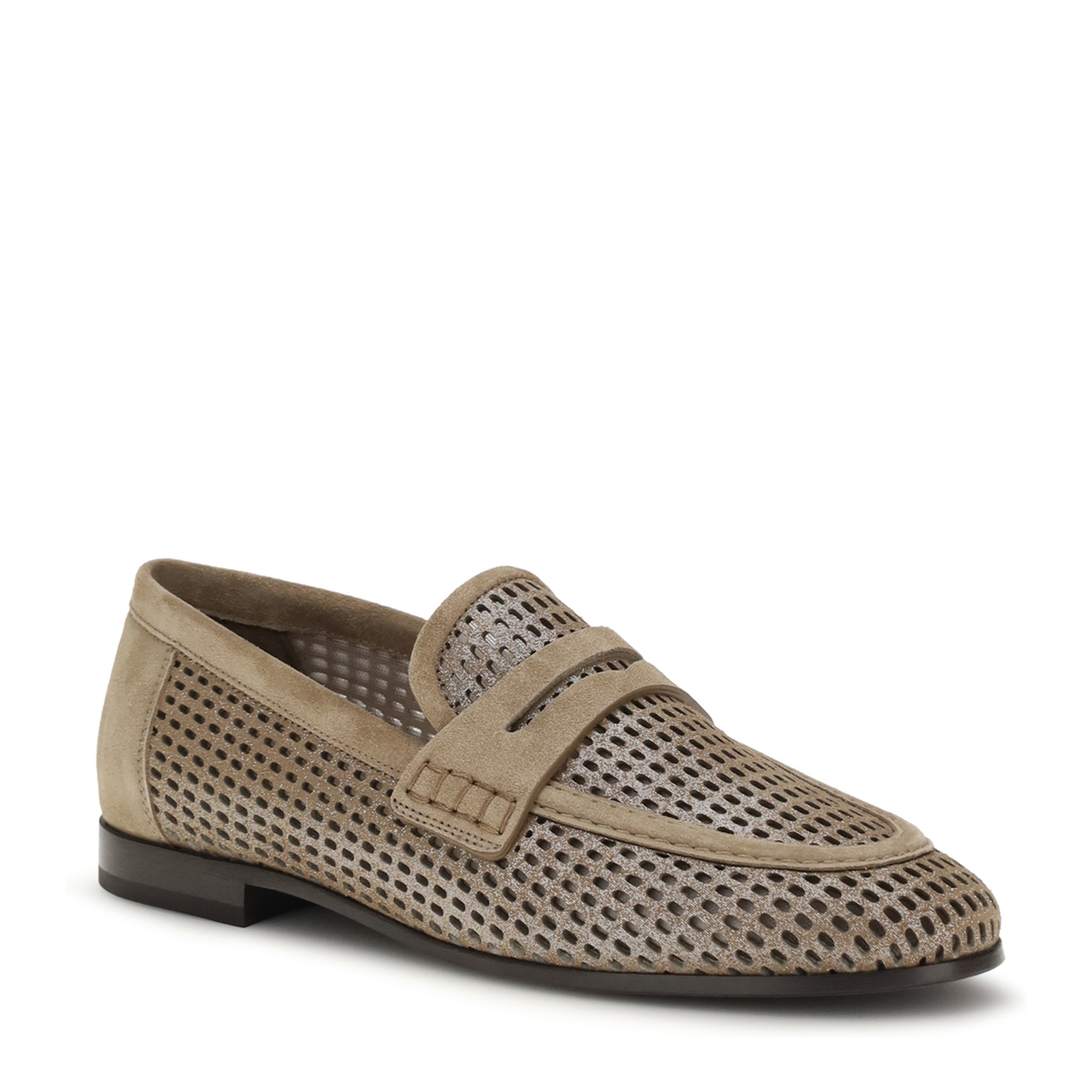 Sparkling Net Leather Loafers - Image 2