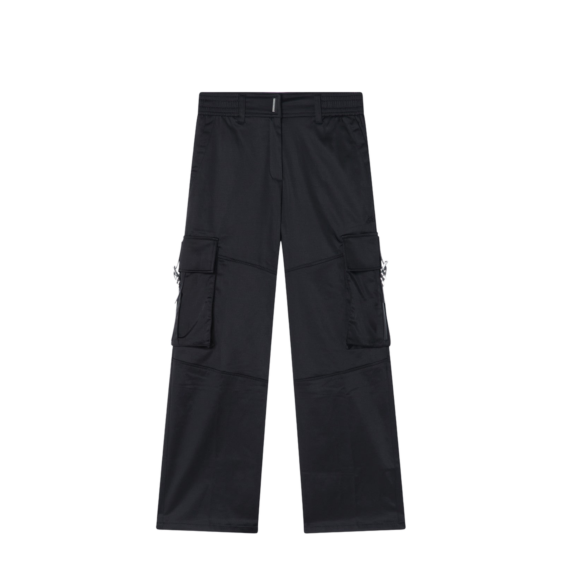 Black Cargo Pants in Cotton Blend - Image 1