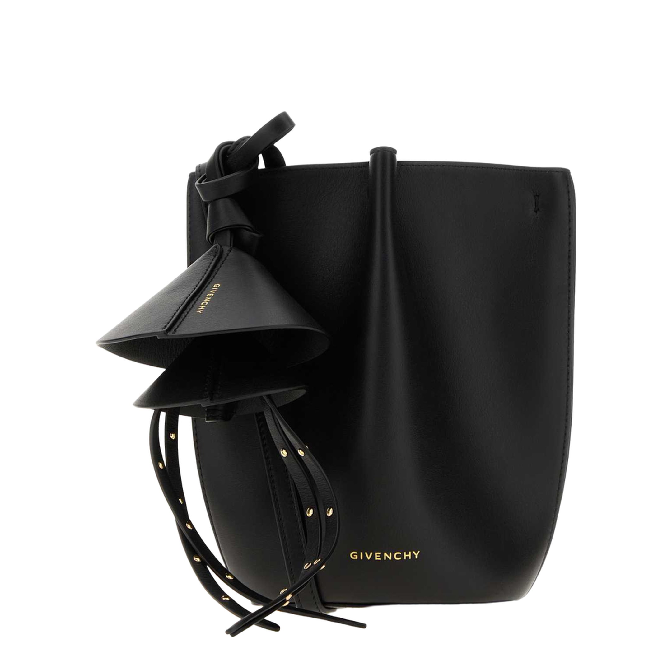 Nano Snap Calfskin Bucket Bag - Black - Image 1