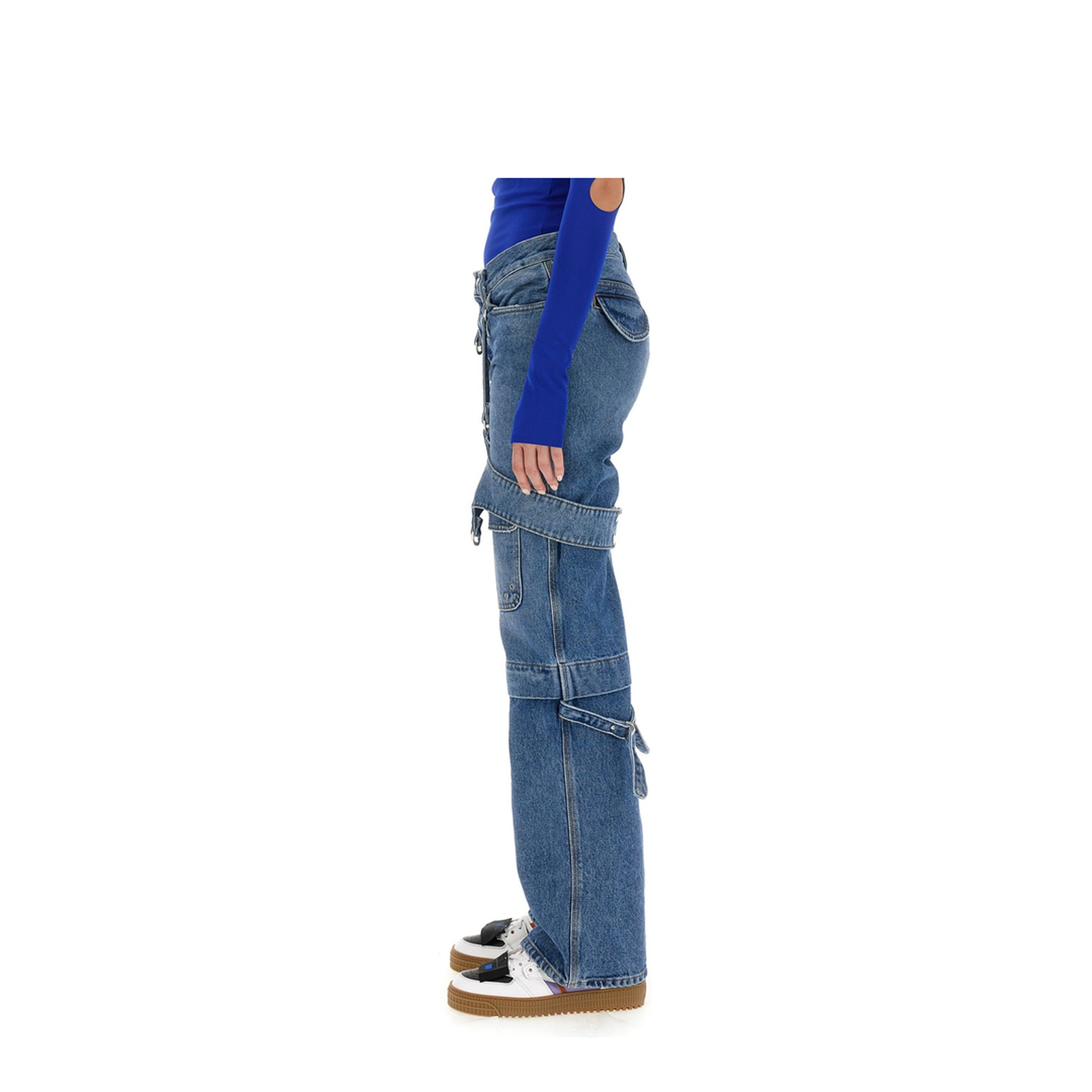 Cargo Zip Pants Blue - Image 4