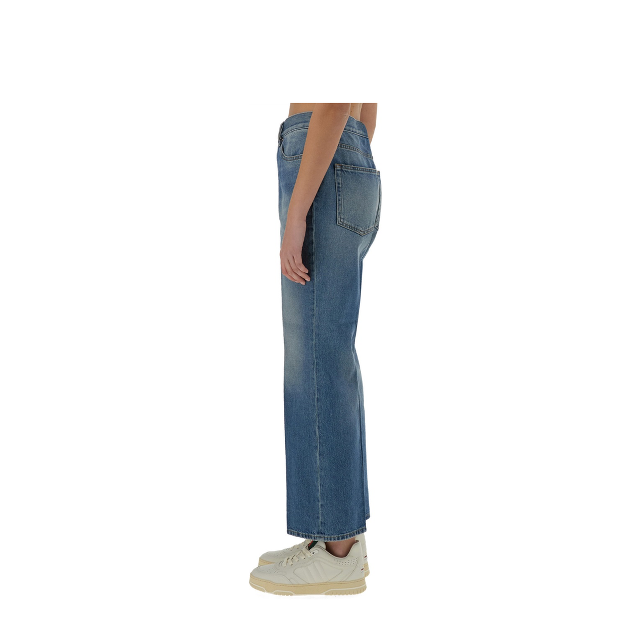 Denim Pants with Logo Label - Image 4