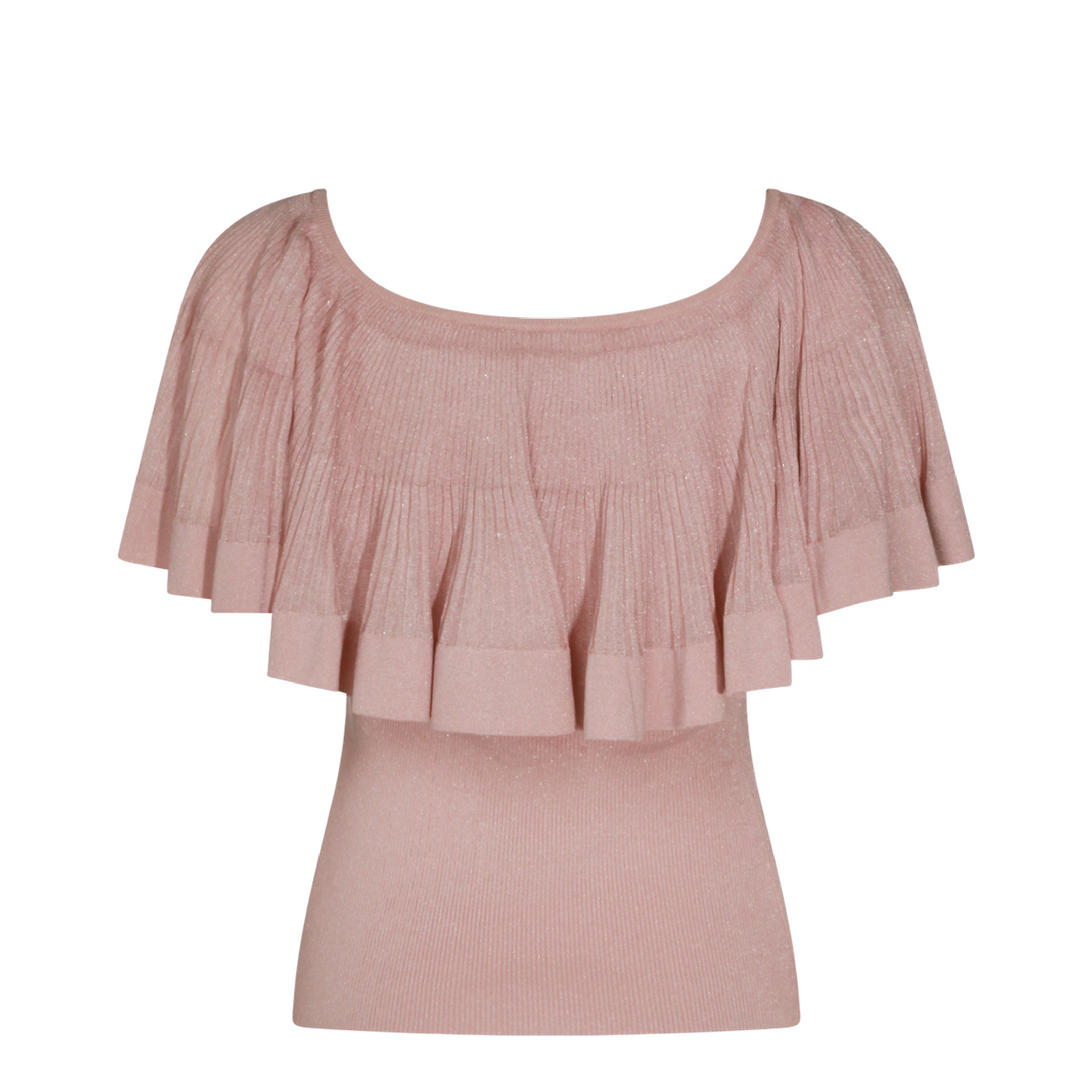 Luna Pleated Frill Top Pink - Image 4