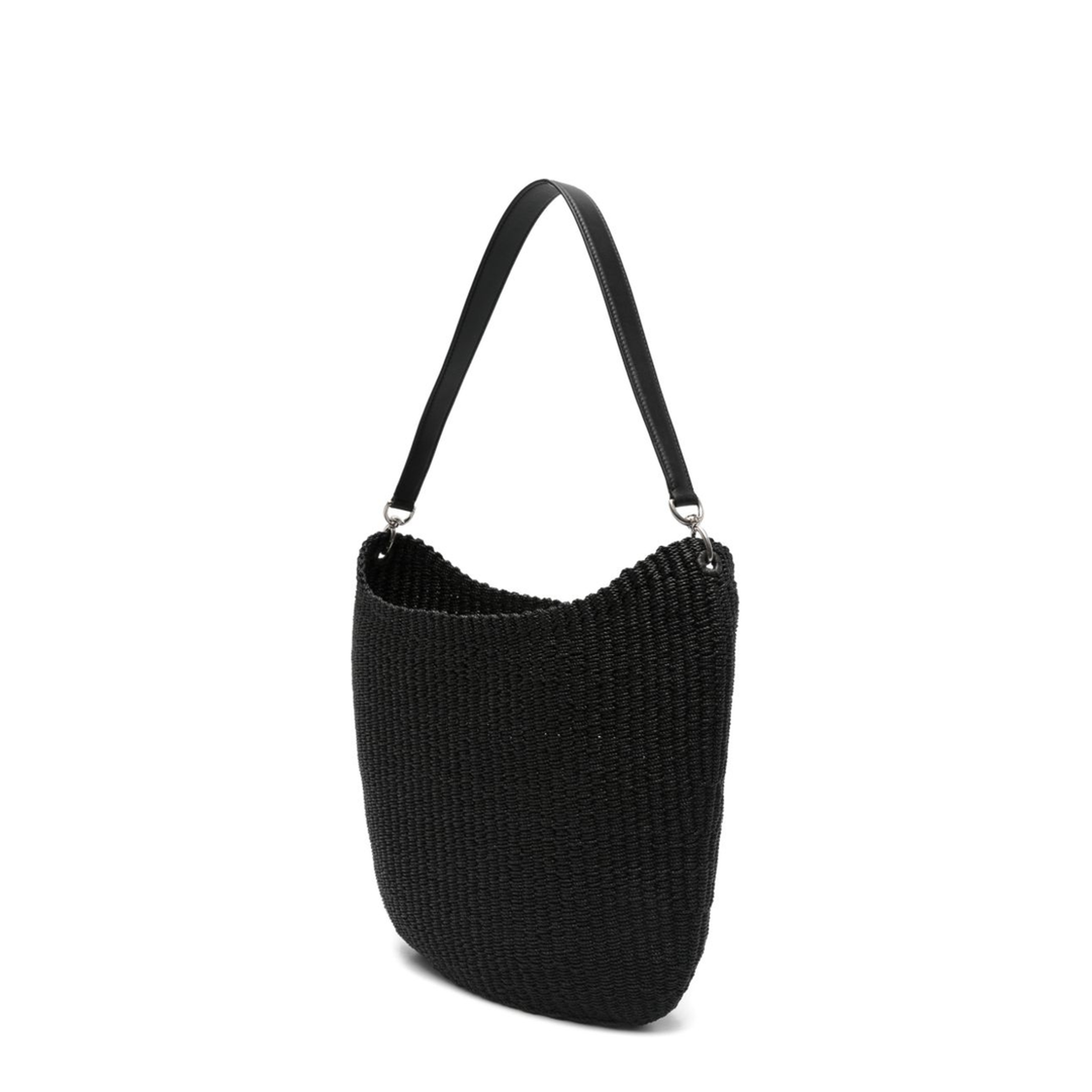Slope Sling Small Viscose Shoulder Bag - Black - Image 3