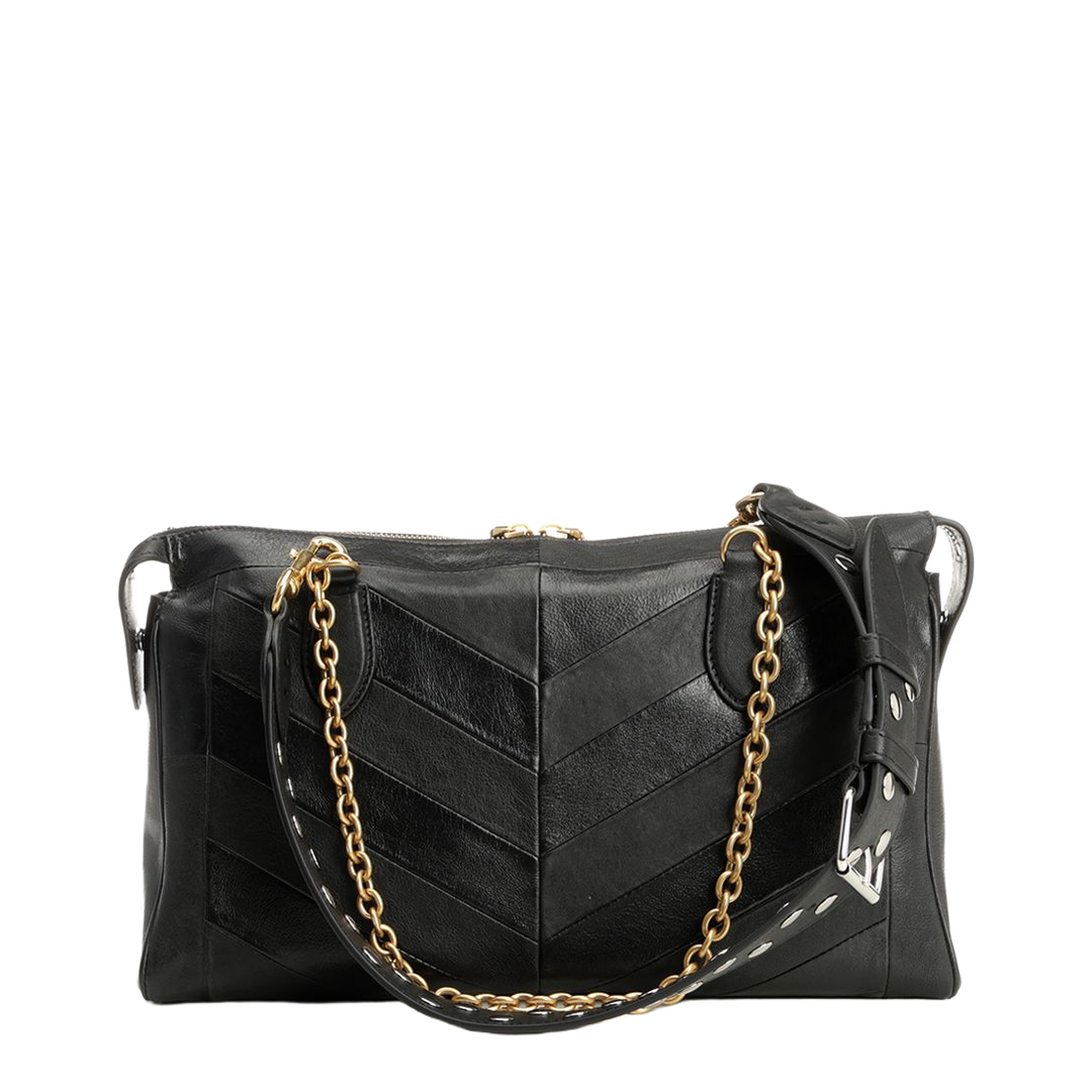 Panthea Nappa Leather Shoulder Bag - Black - Image 3