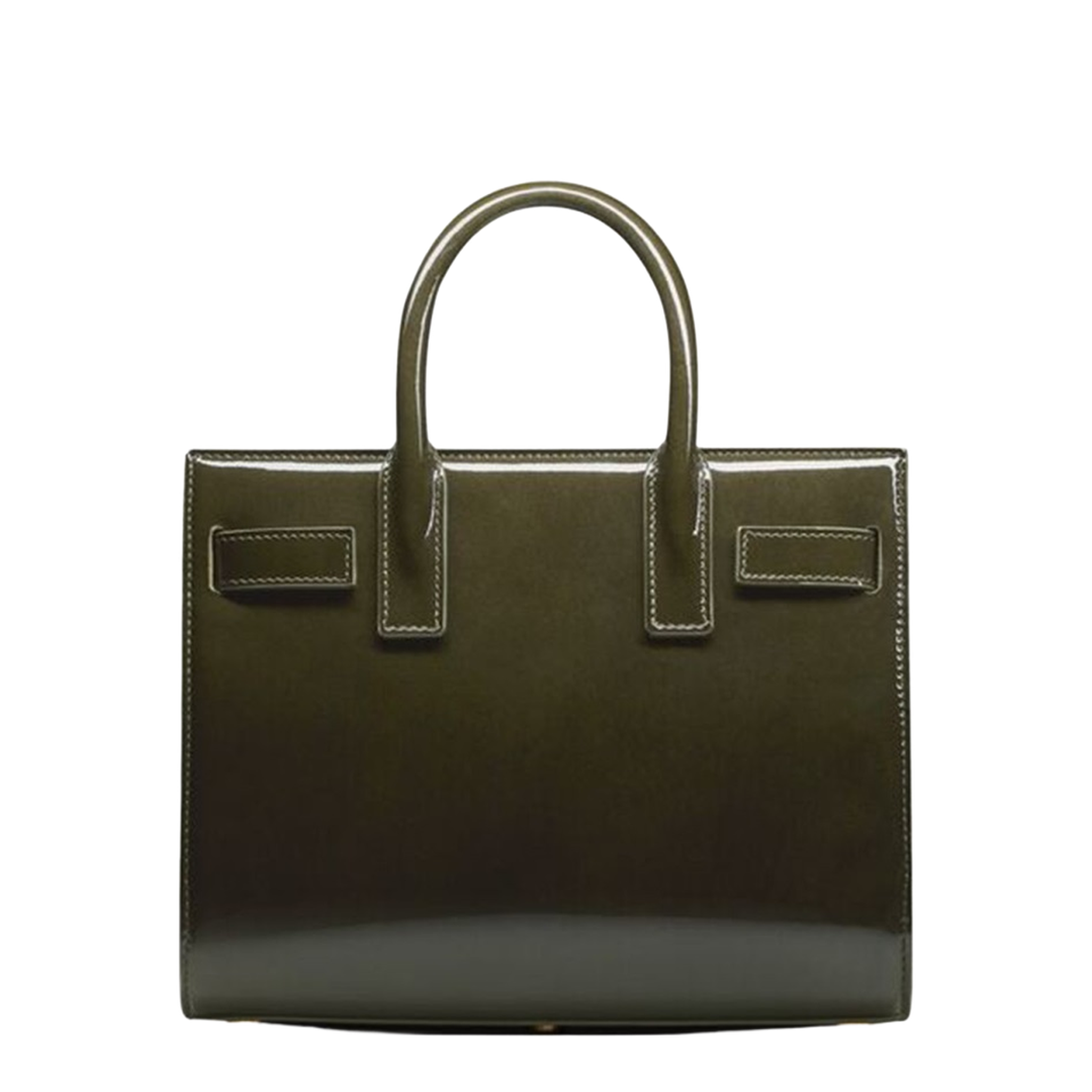 Sac De Jour Nano Patent Calf Leather Top Handle Bag - Green - Image 3