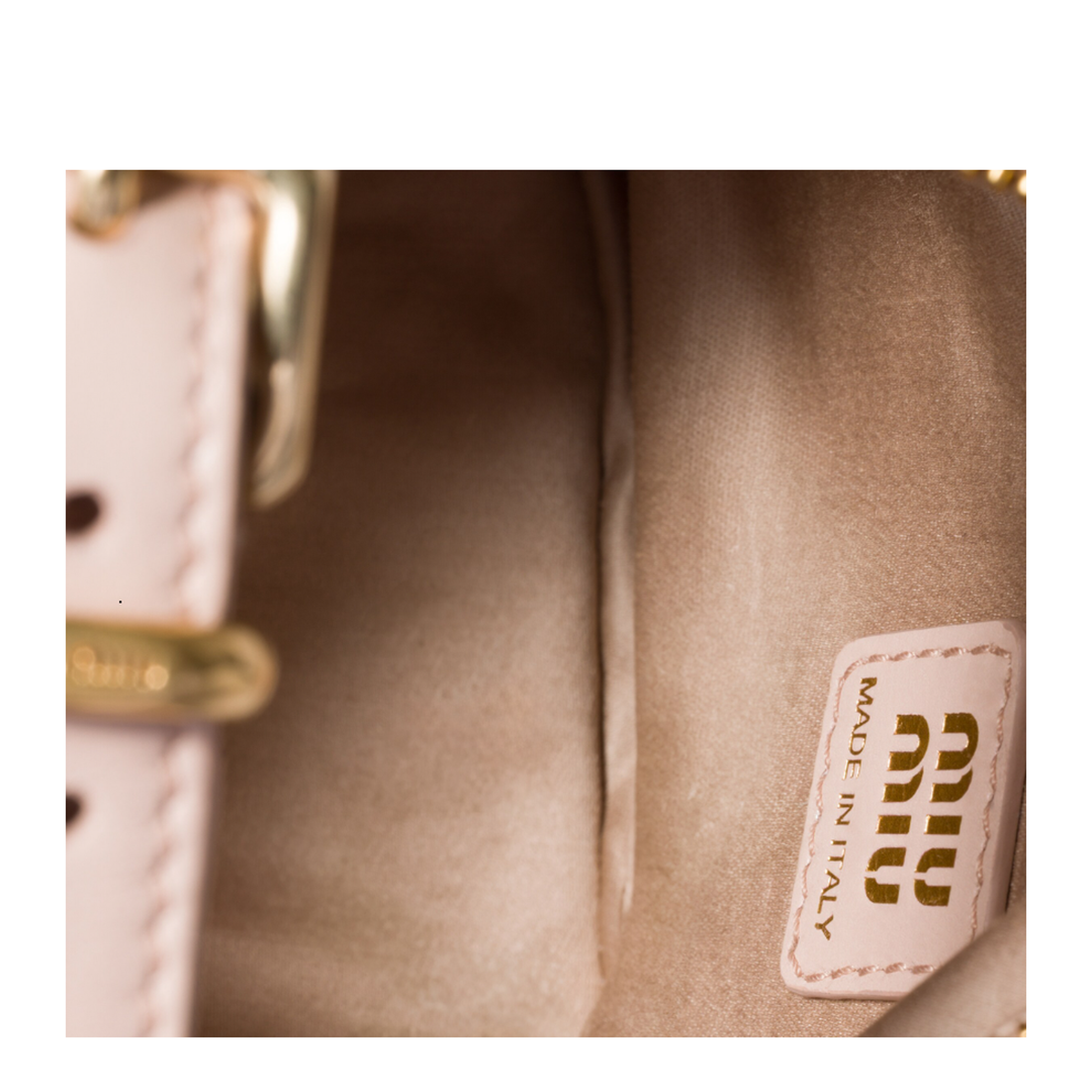 Matelassé Nappa Leather Pouch - Cipria - Image 3