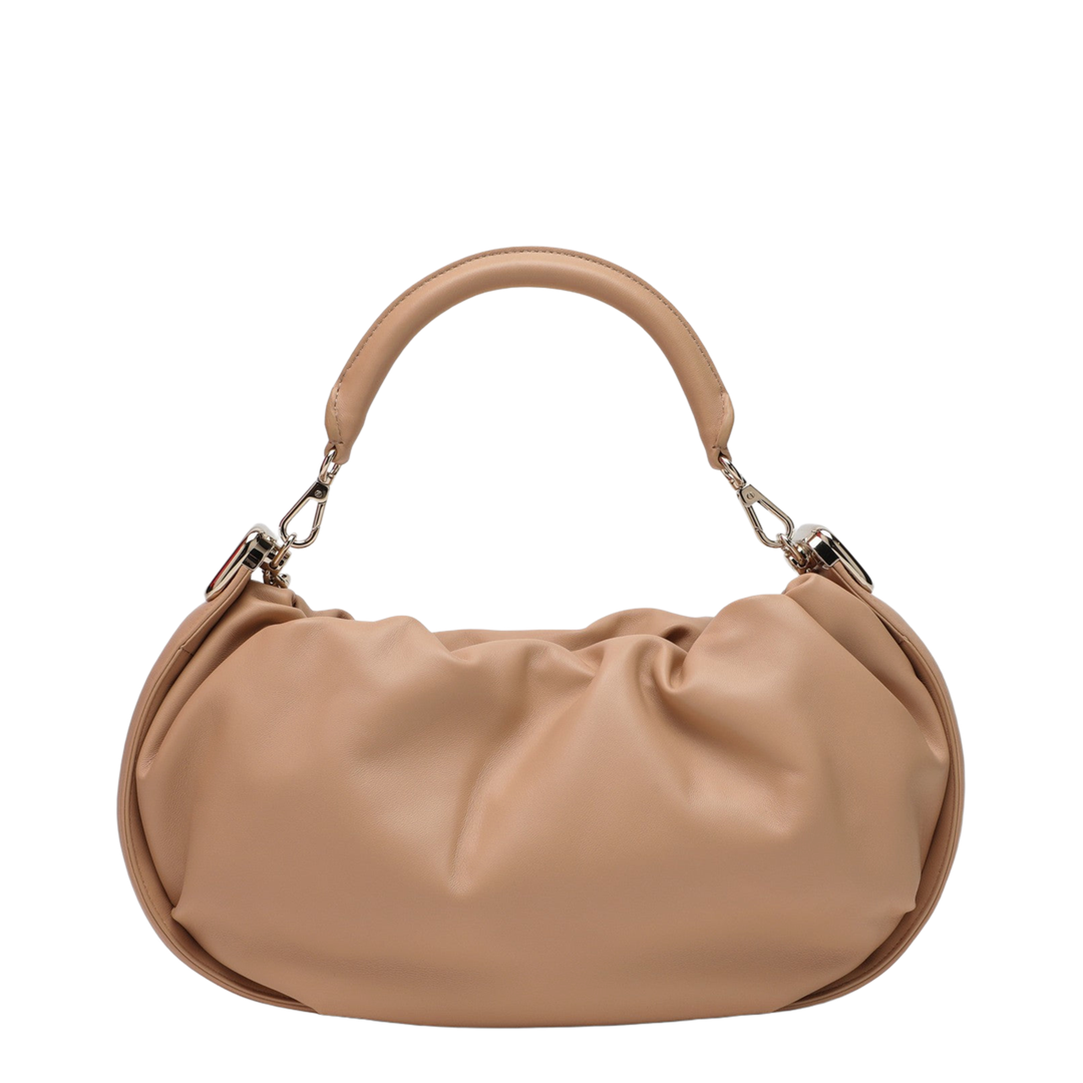 Viv’ Choc Medium Leather Hobo Bag - Desert Beige - Image 2