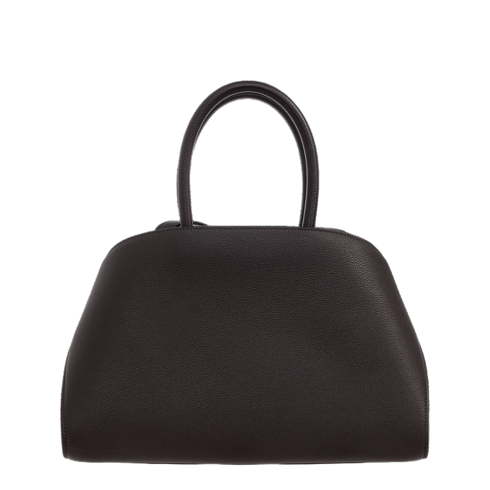Hug Small Hammered Calfskin Top Handle Bag - Testa di moro - Image 3