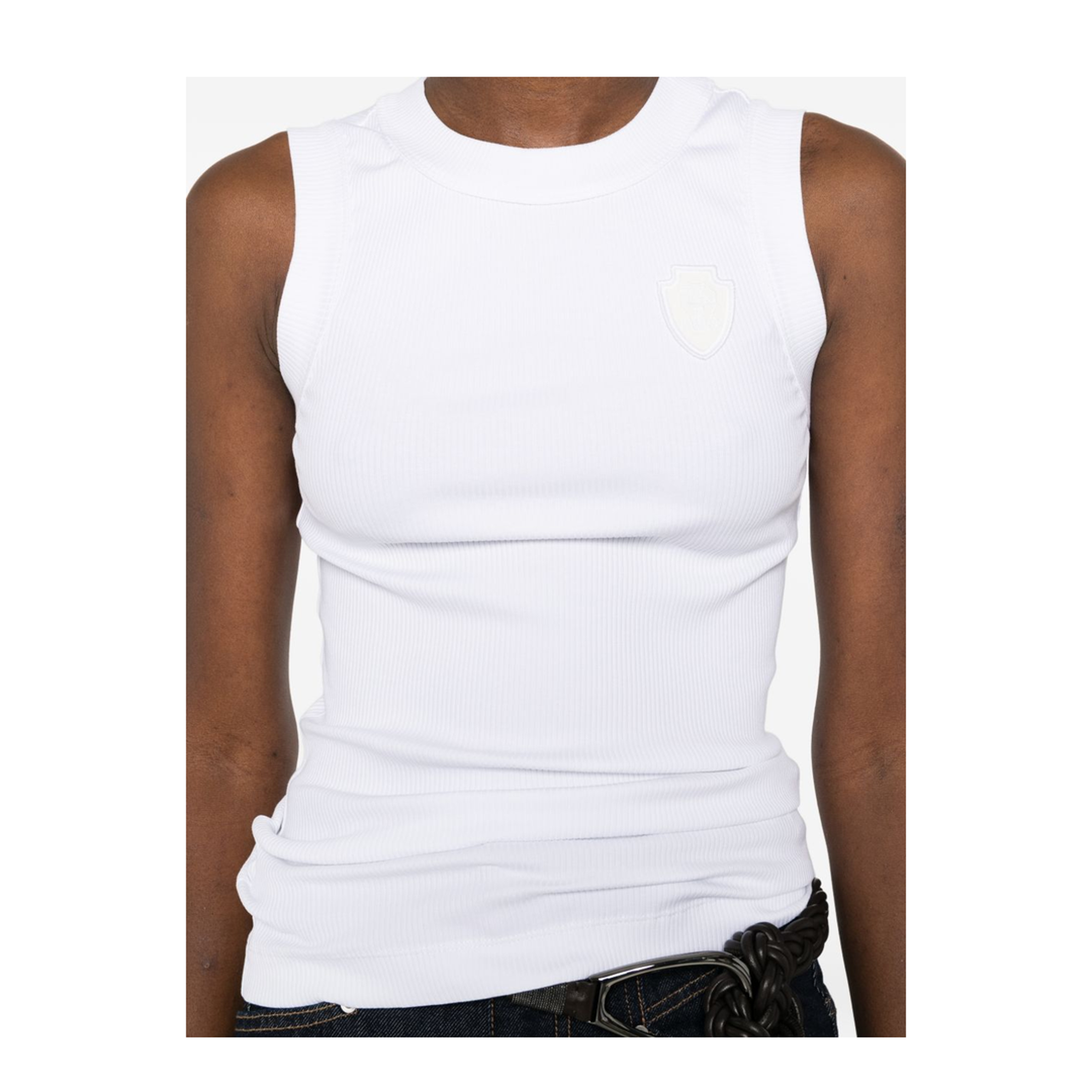 Cotton Tank Top - White - Image 3
