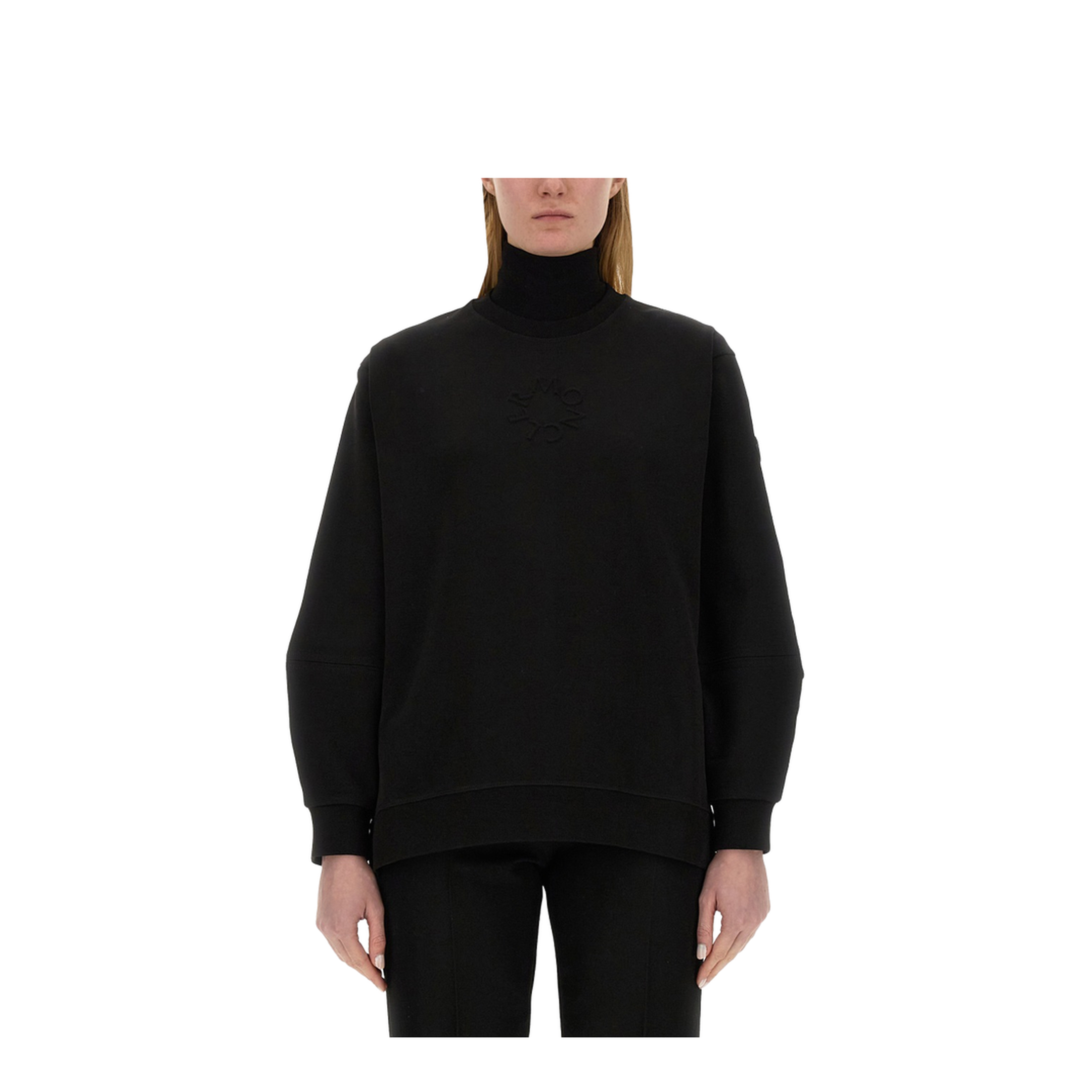 Black Cotton Oversize Sweatshirt - Image 2
