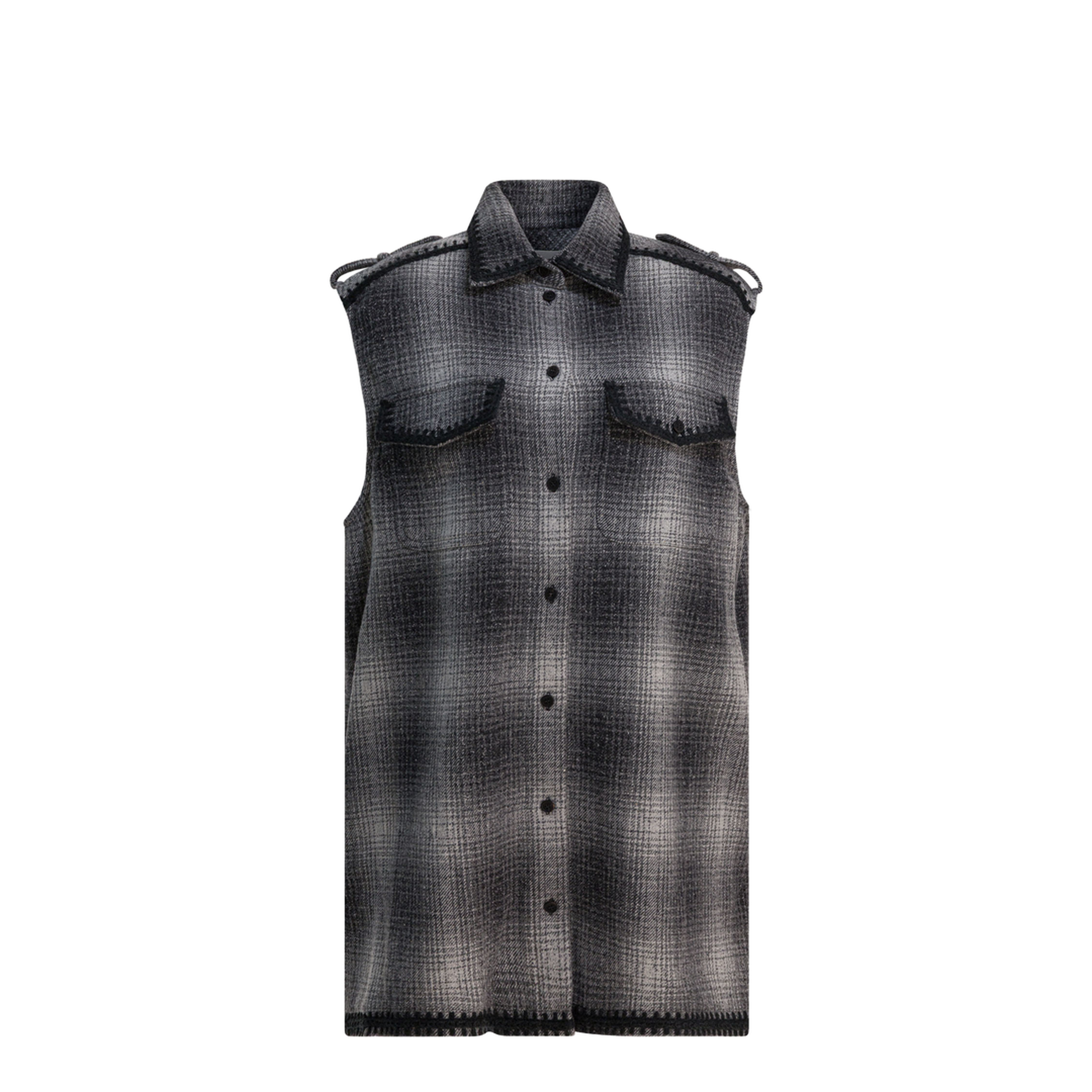 Wool-Blend Chemisier Dress - Image 1