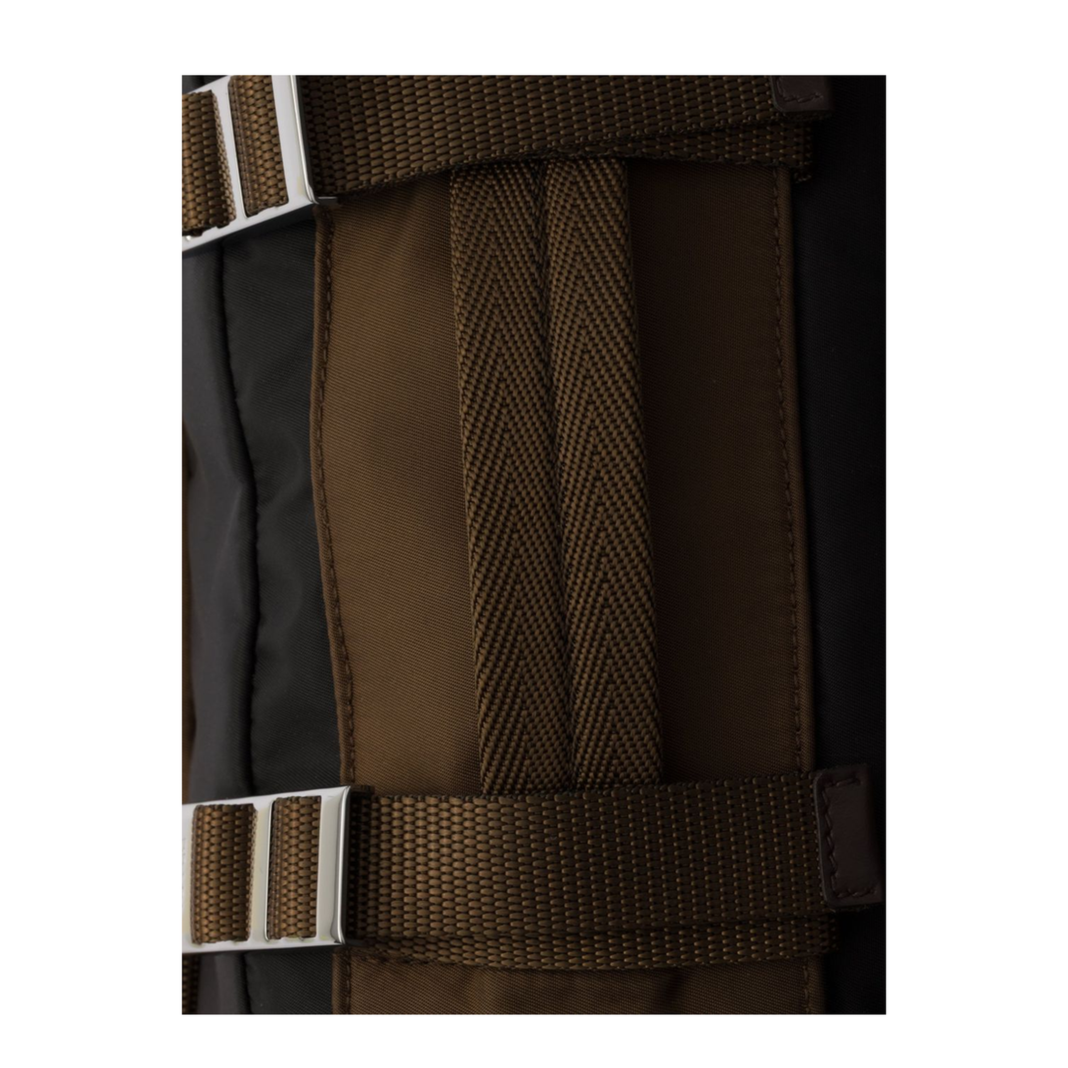 Re-Nylon Nylon & Leather Shoulder Bag - Black/Burnt - Image 3