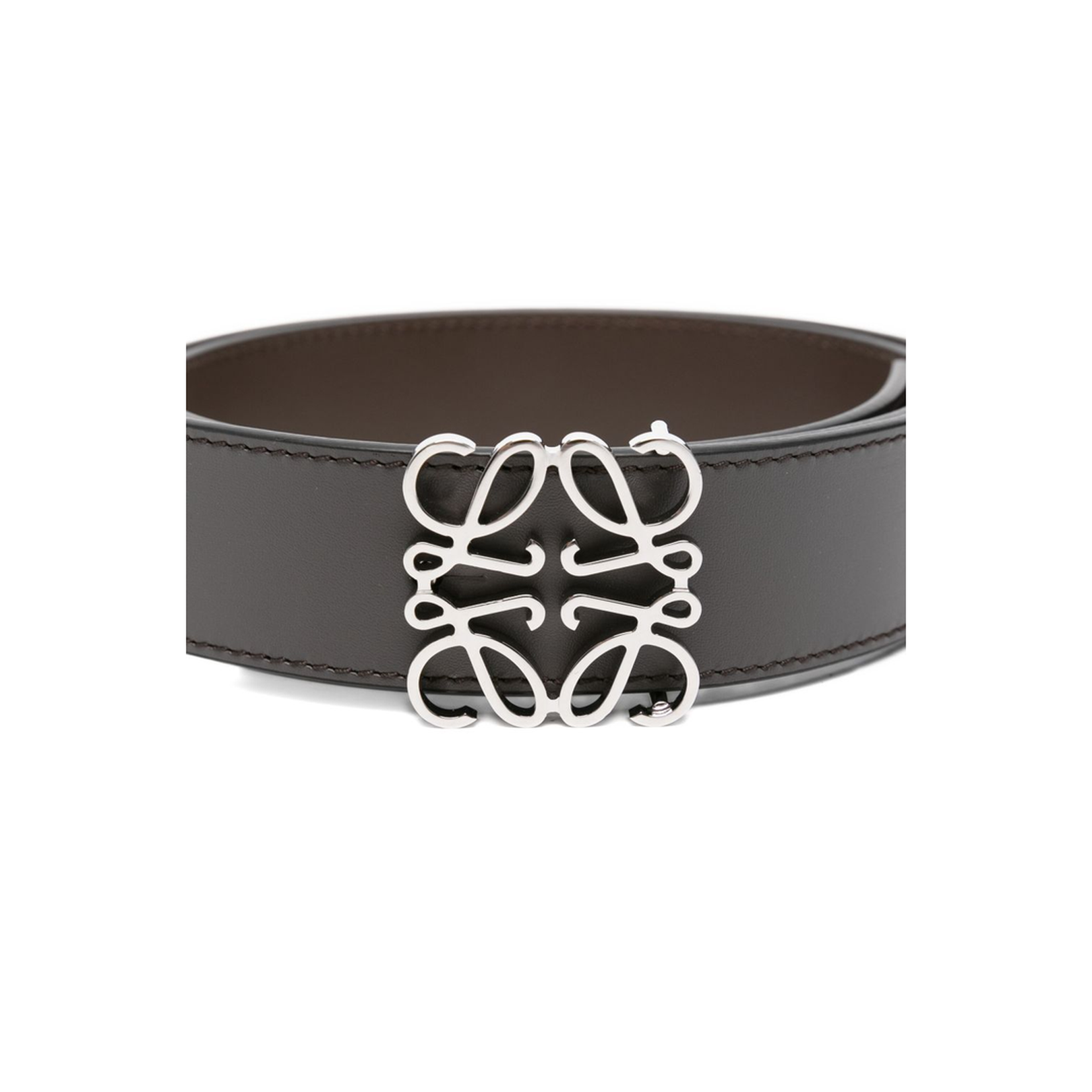 Reversible Anagram Belt in Smooth Calfskin Grey - Image 2