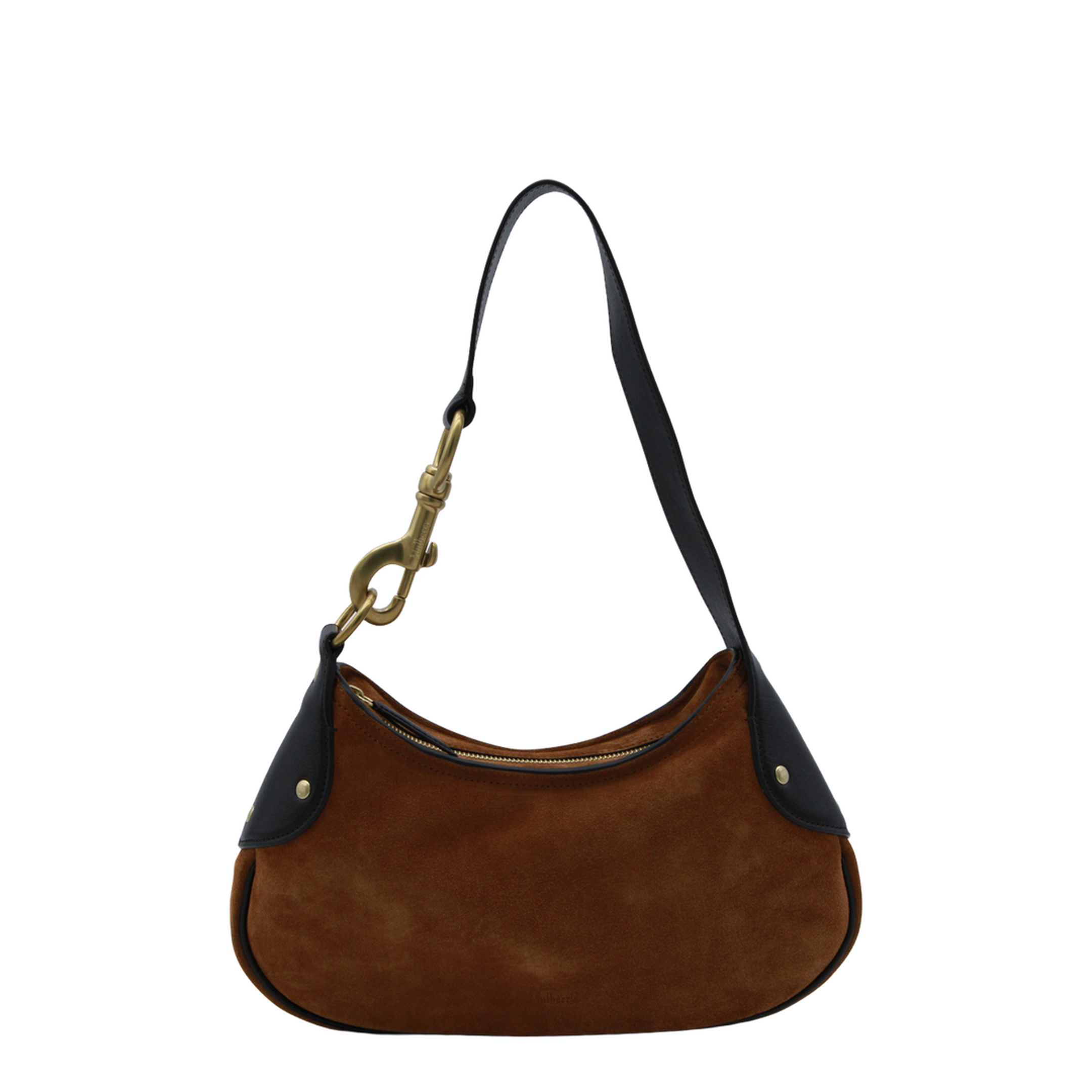 Hackney Small Suede Shoulder Bag - Vintage Oak - Image 2