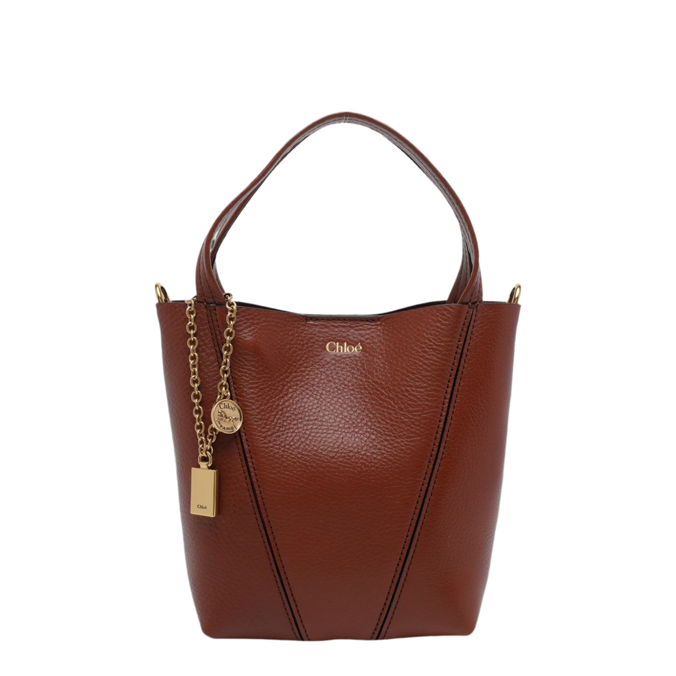 Spin Small Cowhide Tote - Blushy Brown - Image 1