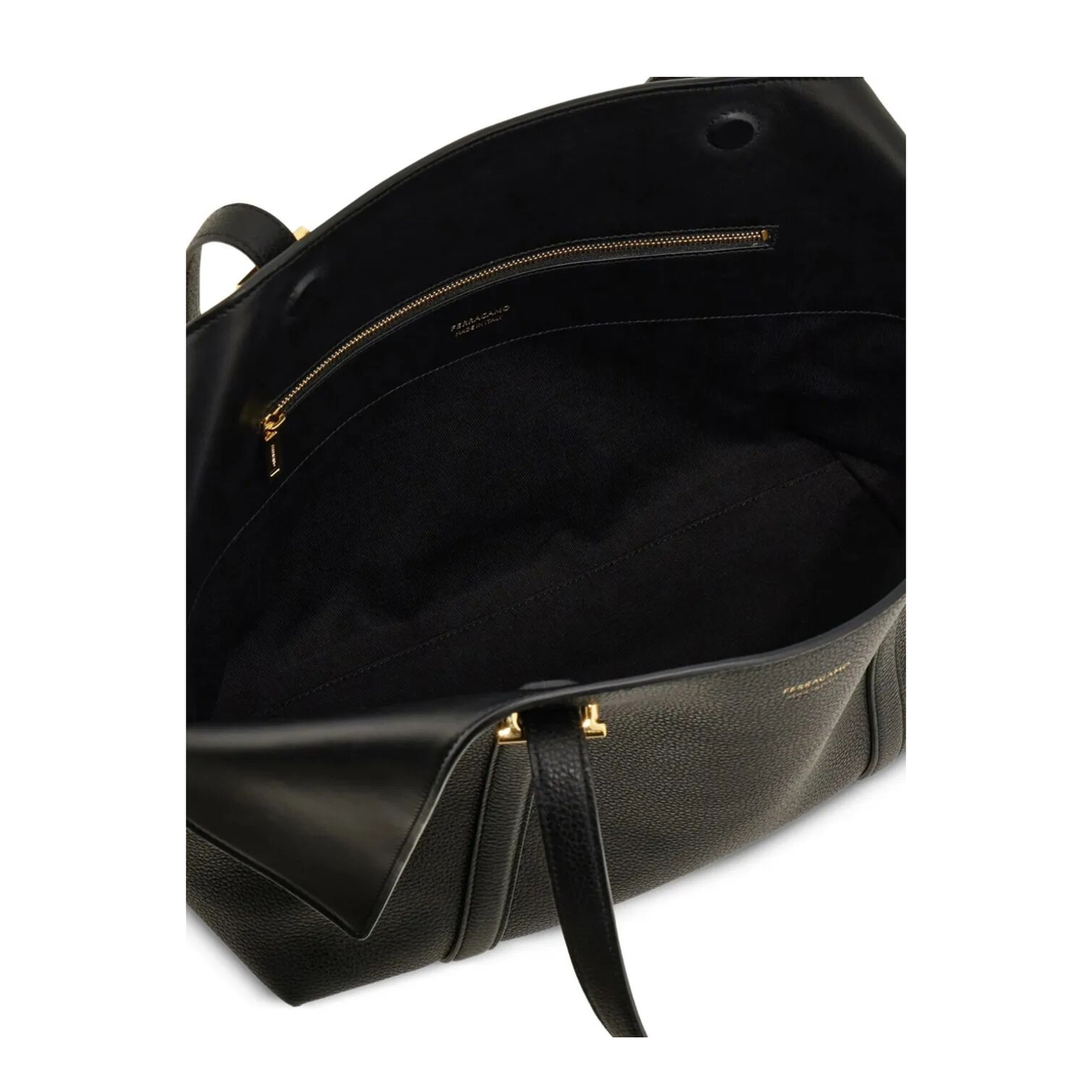 Folded Medium Calfskin Tote Bag - Black - Image 4