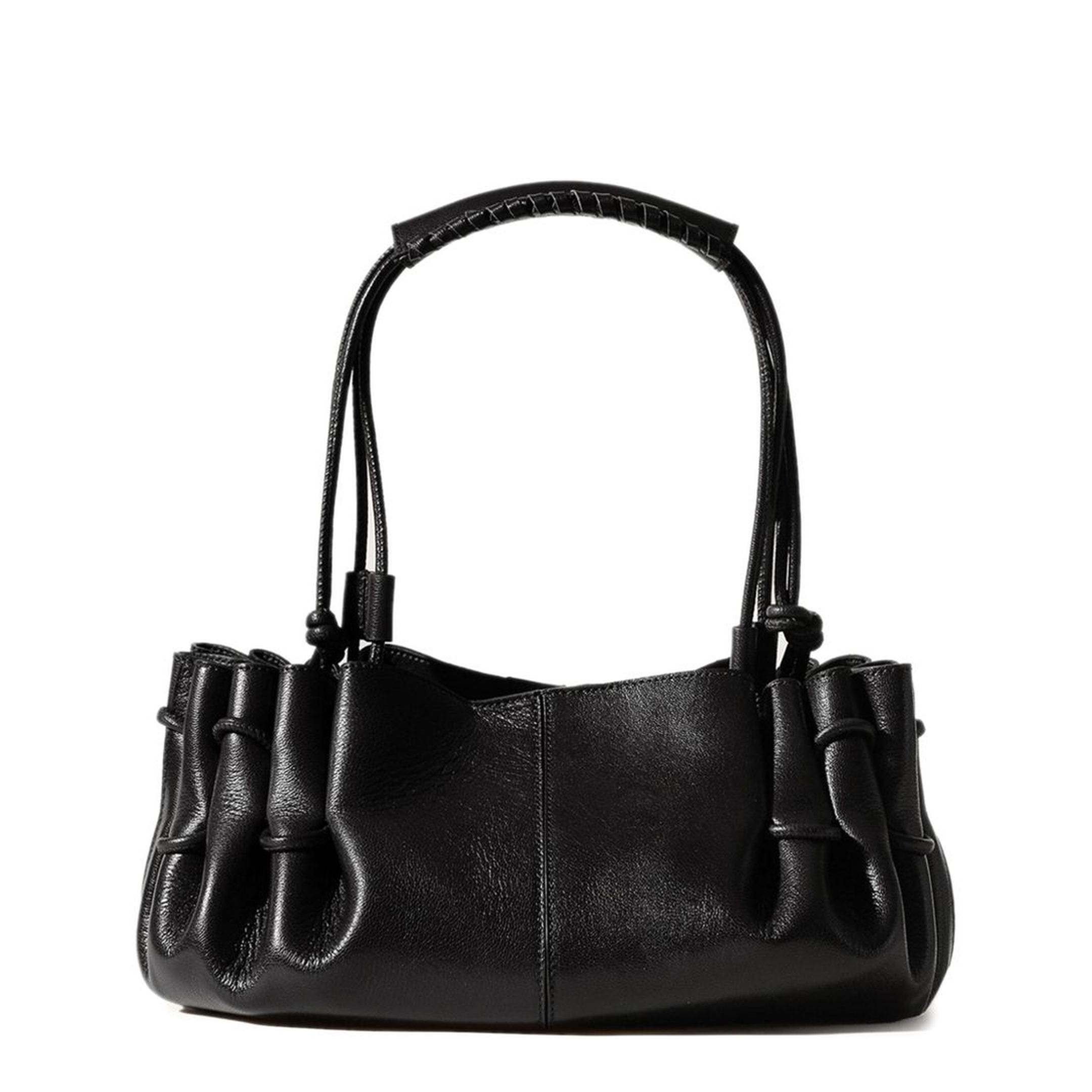 Mini Sheepskin Shoulder Bag - Black - Image 1