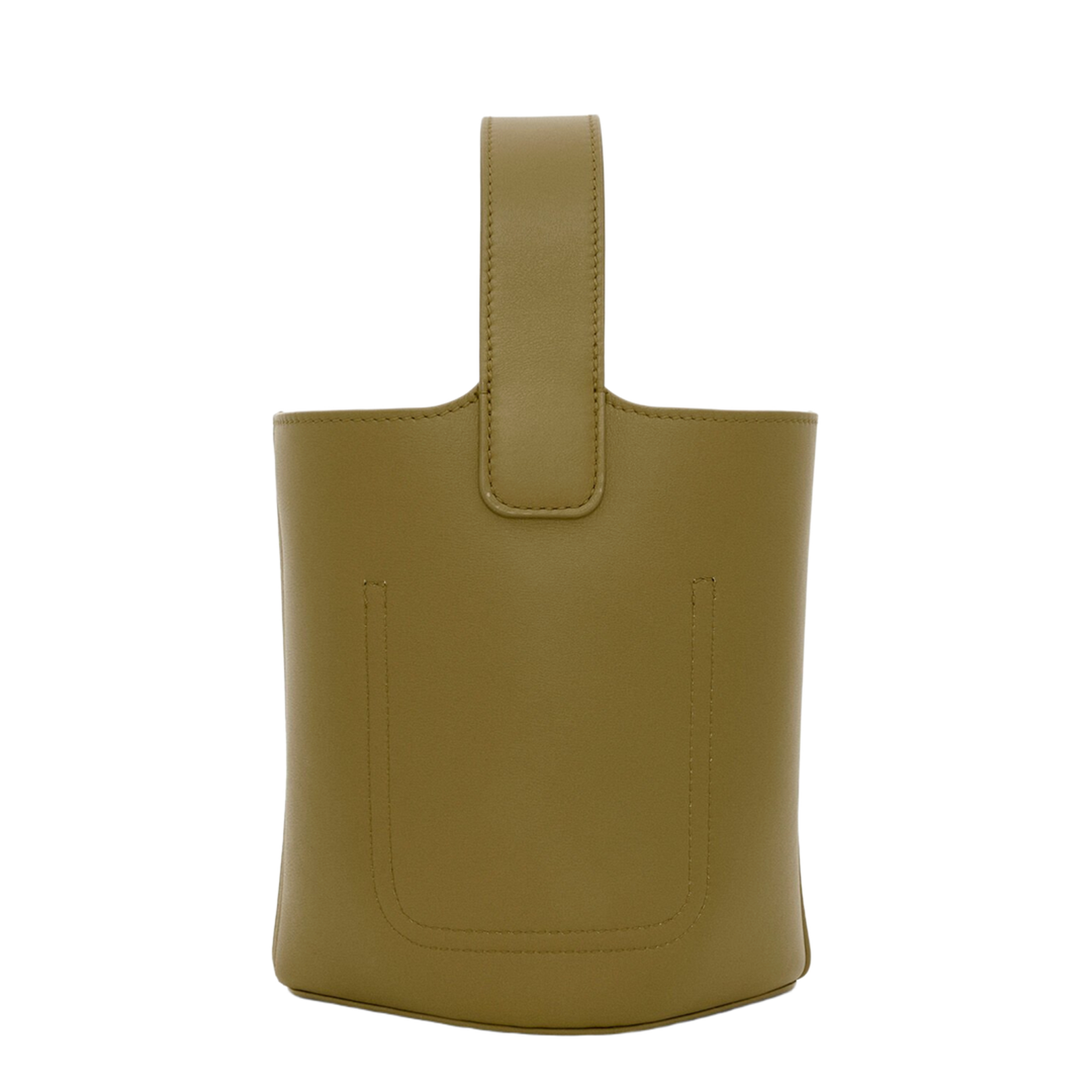 Pebble Mini Leather Bucket Bag - Green - Image 4