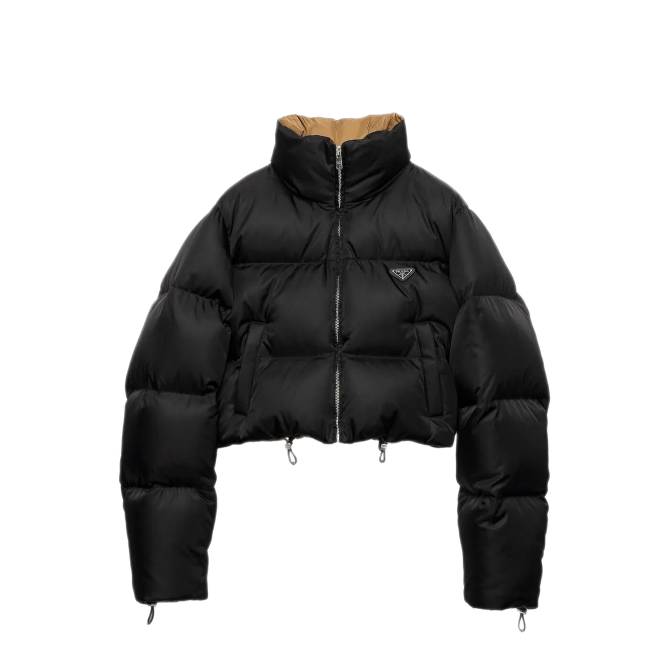 Cropped Fit Stand-Up Collar Down Jacket - Image 1