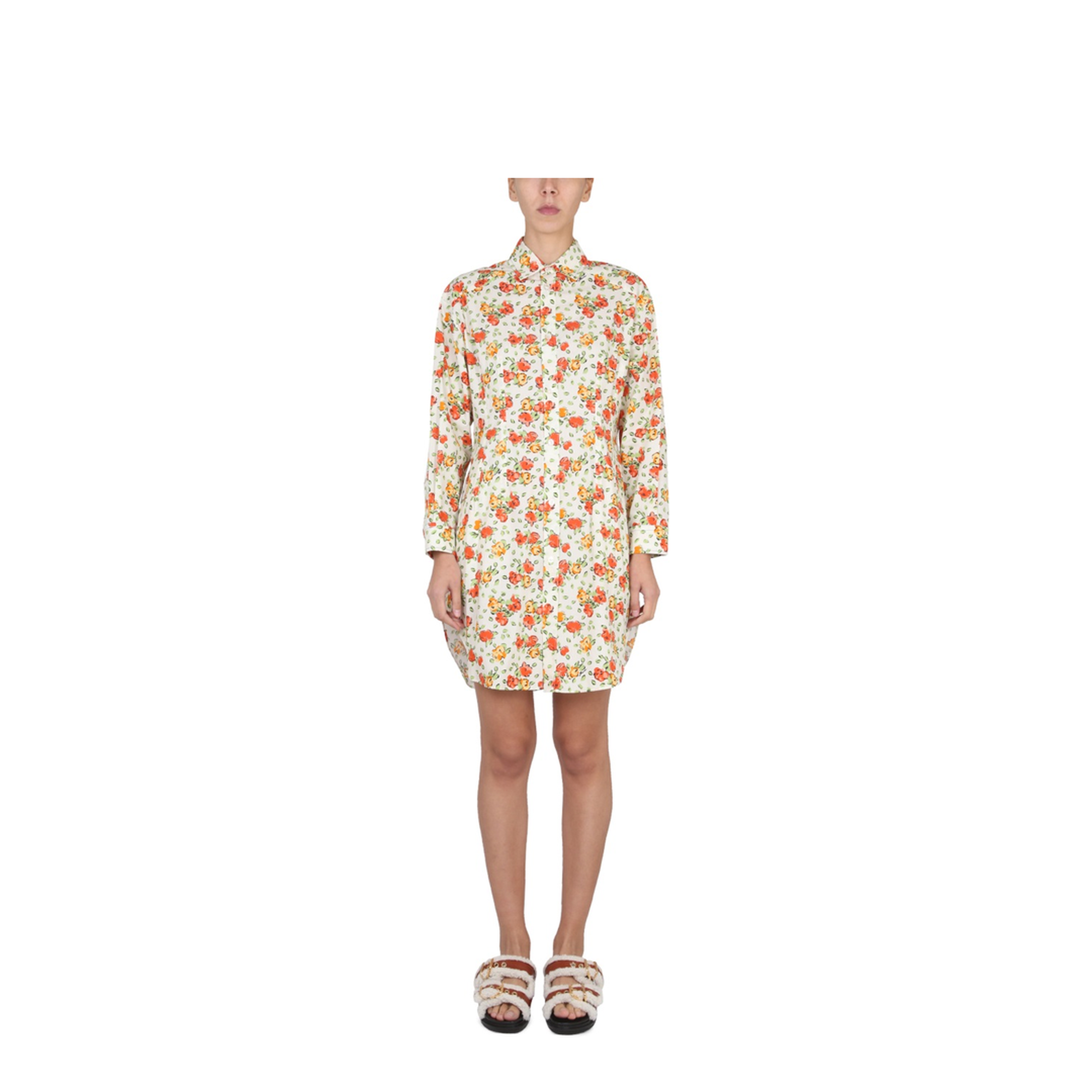 Shirt Dress with Floral Pattern - Image 1