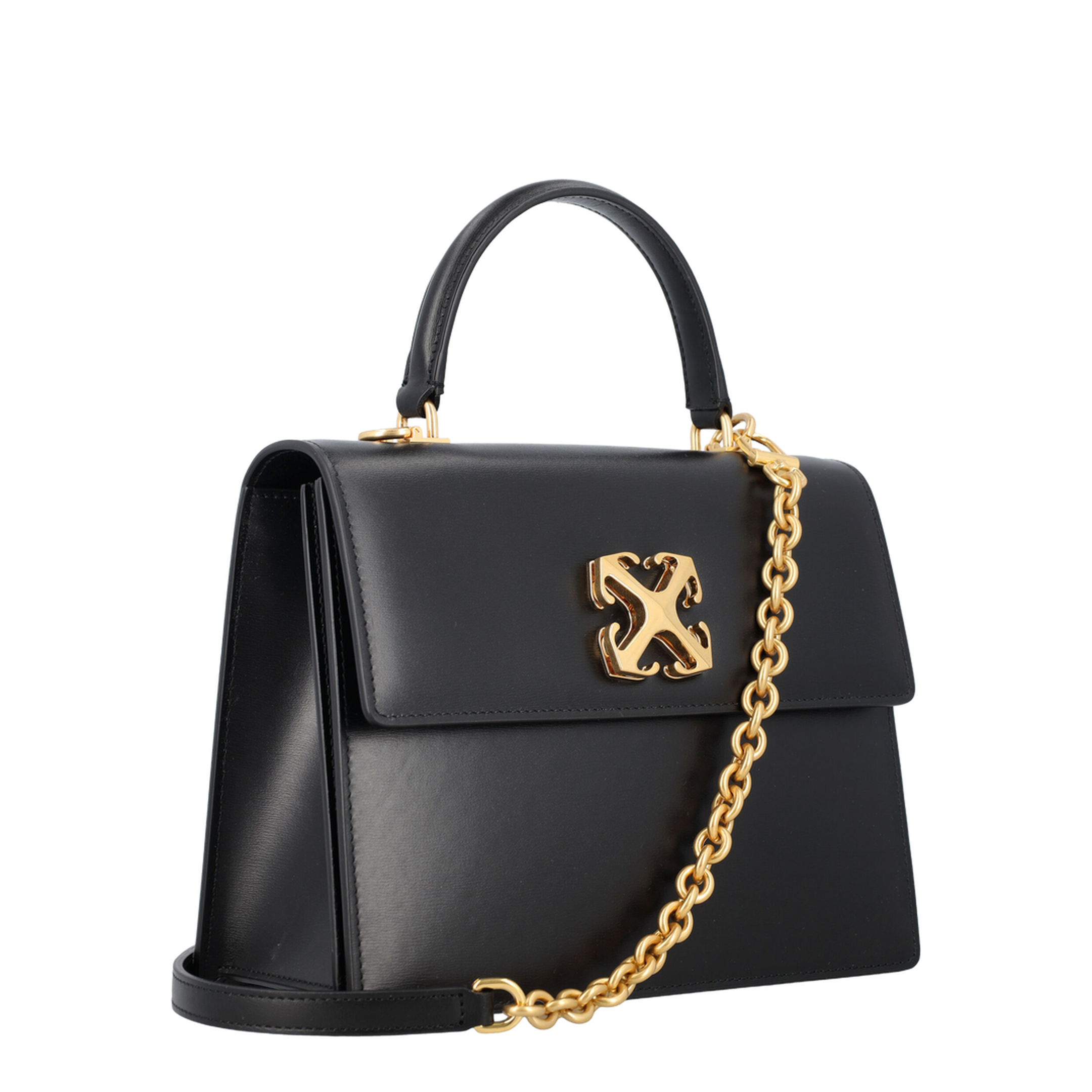 Black Leather Jitney 2.8 Handbag - Image 2