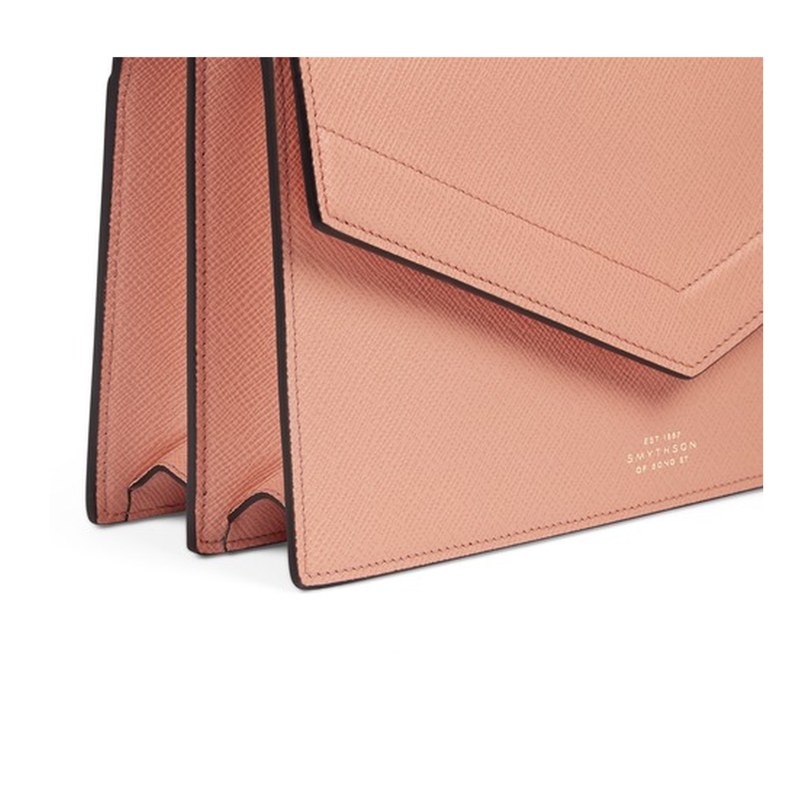 Panama One Size Cross-grain Calf Leather Crossbody - Peach - Image 4