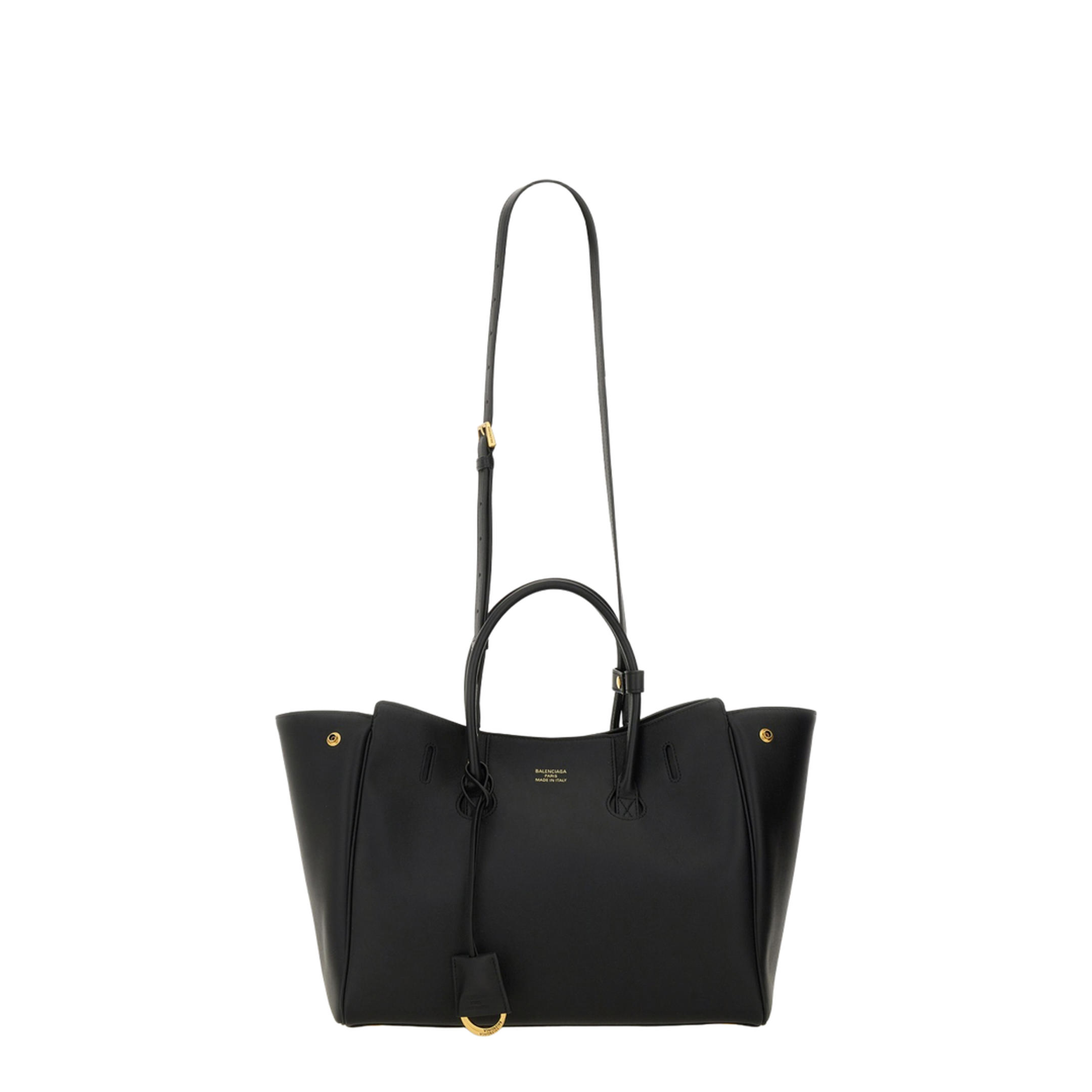 Carry All Hampton Small Calf Leather Tote - Black - Image 4