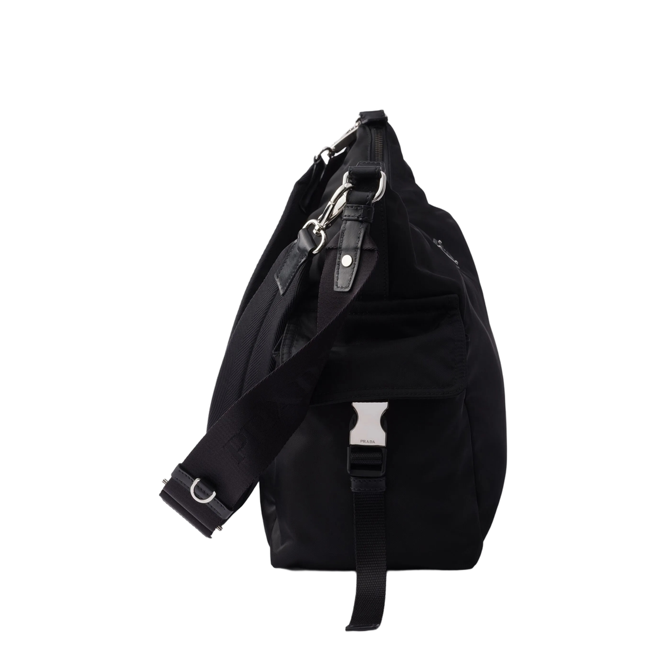 Explore Large Leather Shoulder Bag - Black - Image 3
