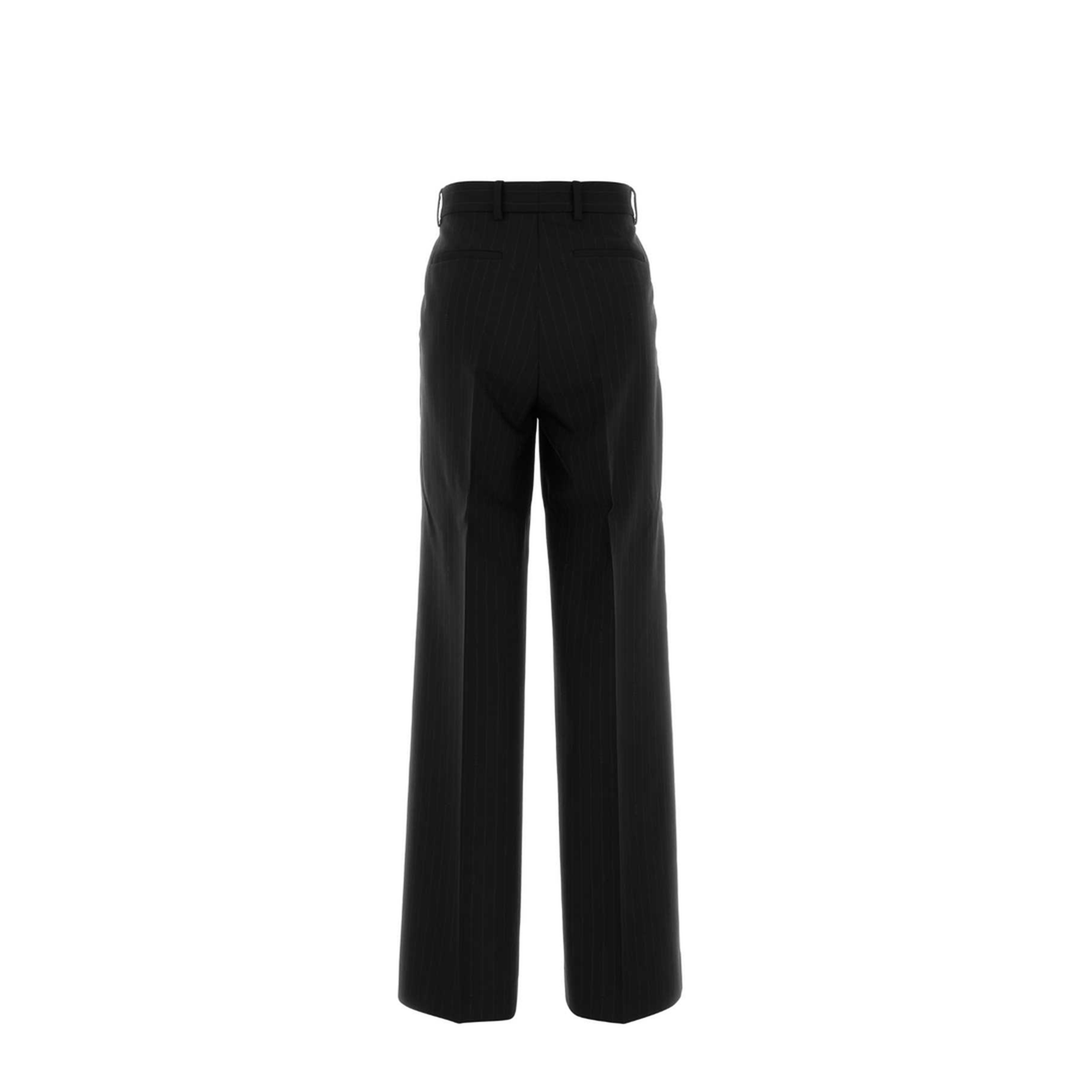Pinstriped Wool Trousers - Image 2