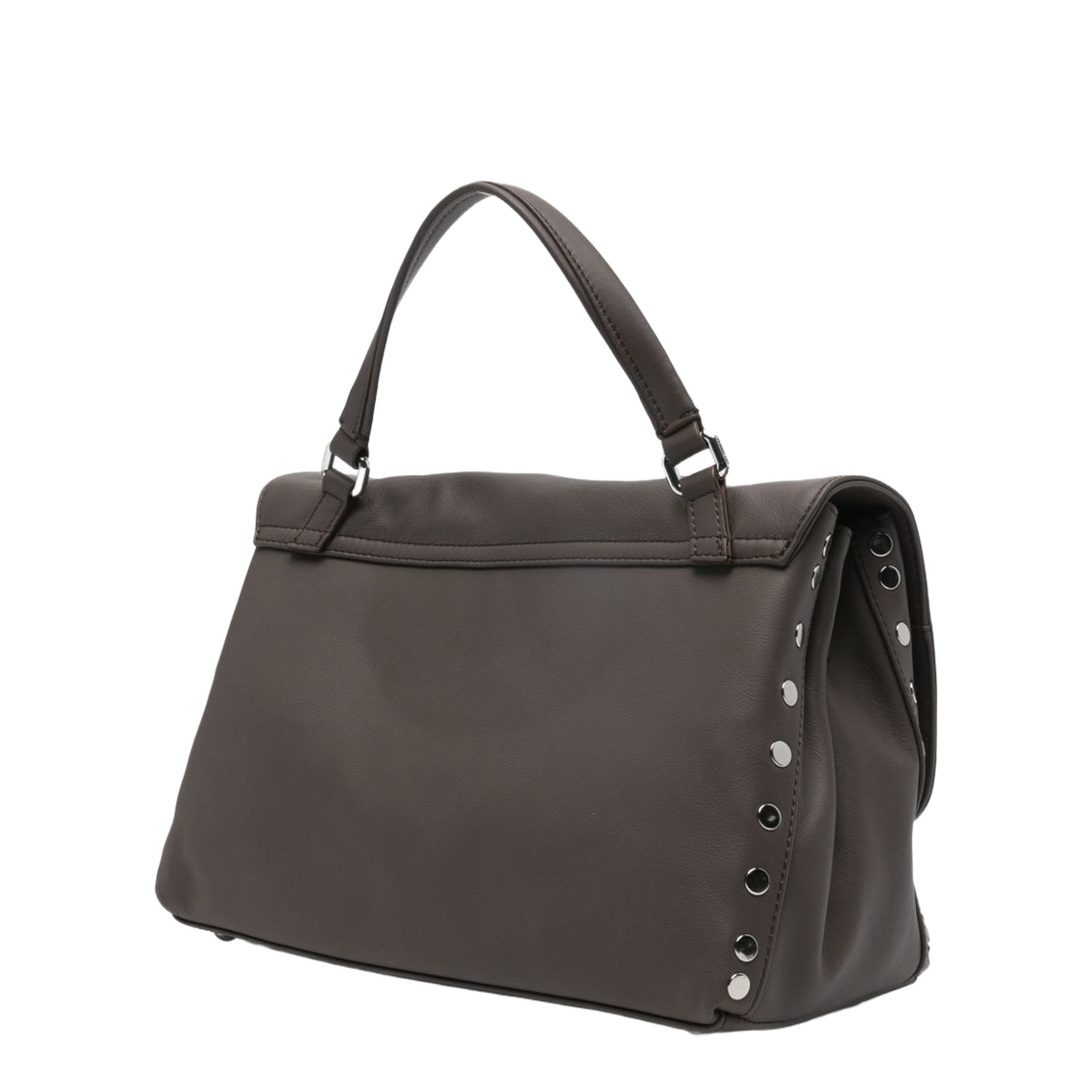 Postina Saeta Small Leather Top-Handle Bag - Brown - Image 4