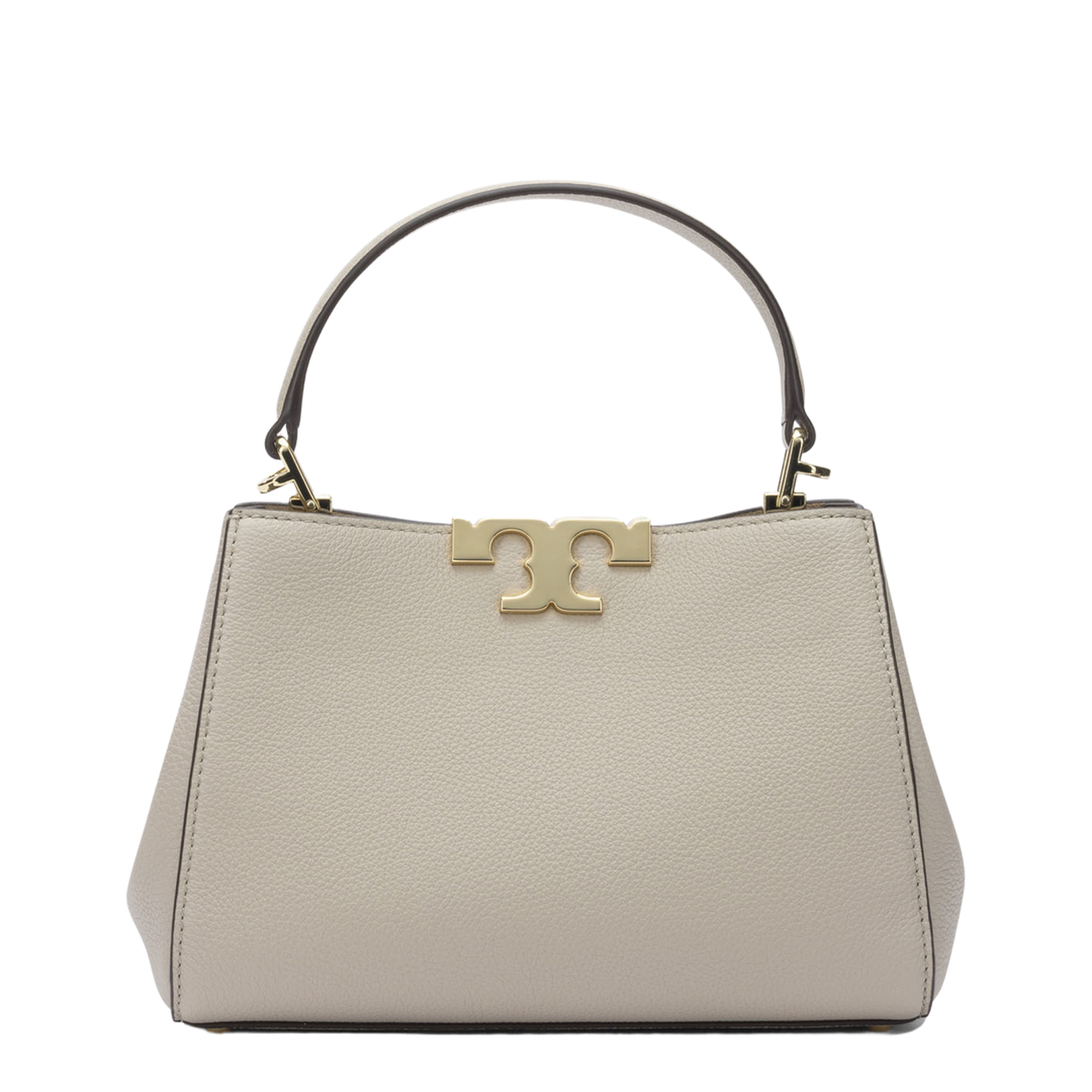 Eleanor Pebble Mini Satchel Bag Leather Beige - Image 1