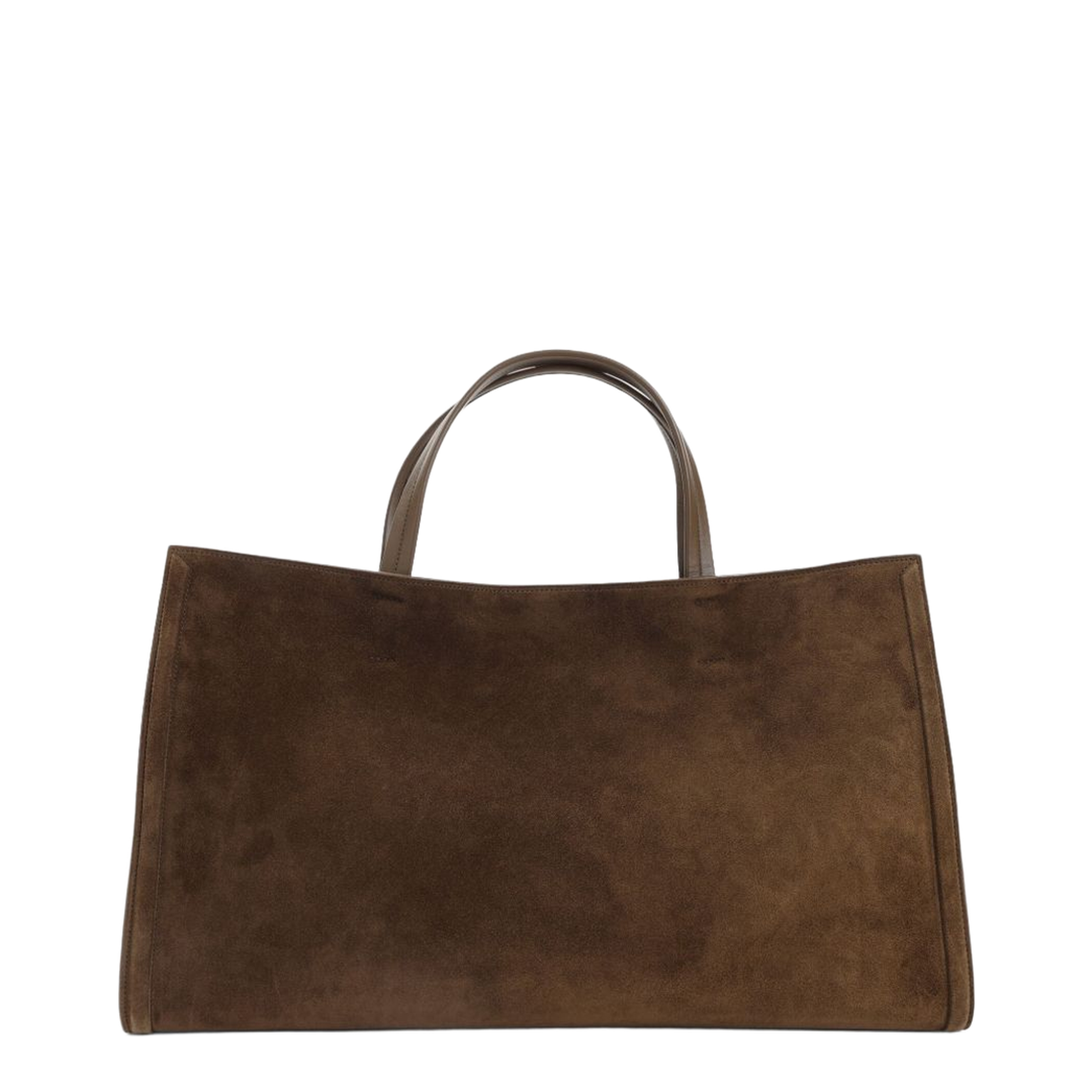 Kit Cabas Medium Suede Leather Cabas Tote - Khaki - Image 4