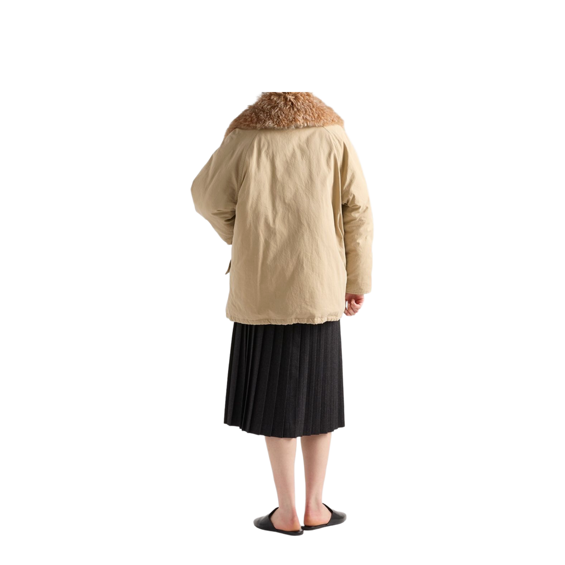 Pleated Wool Flannel Skirt - Image 2