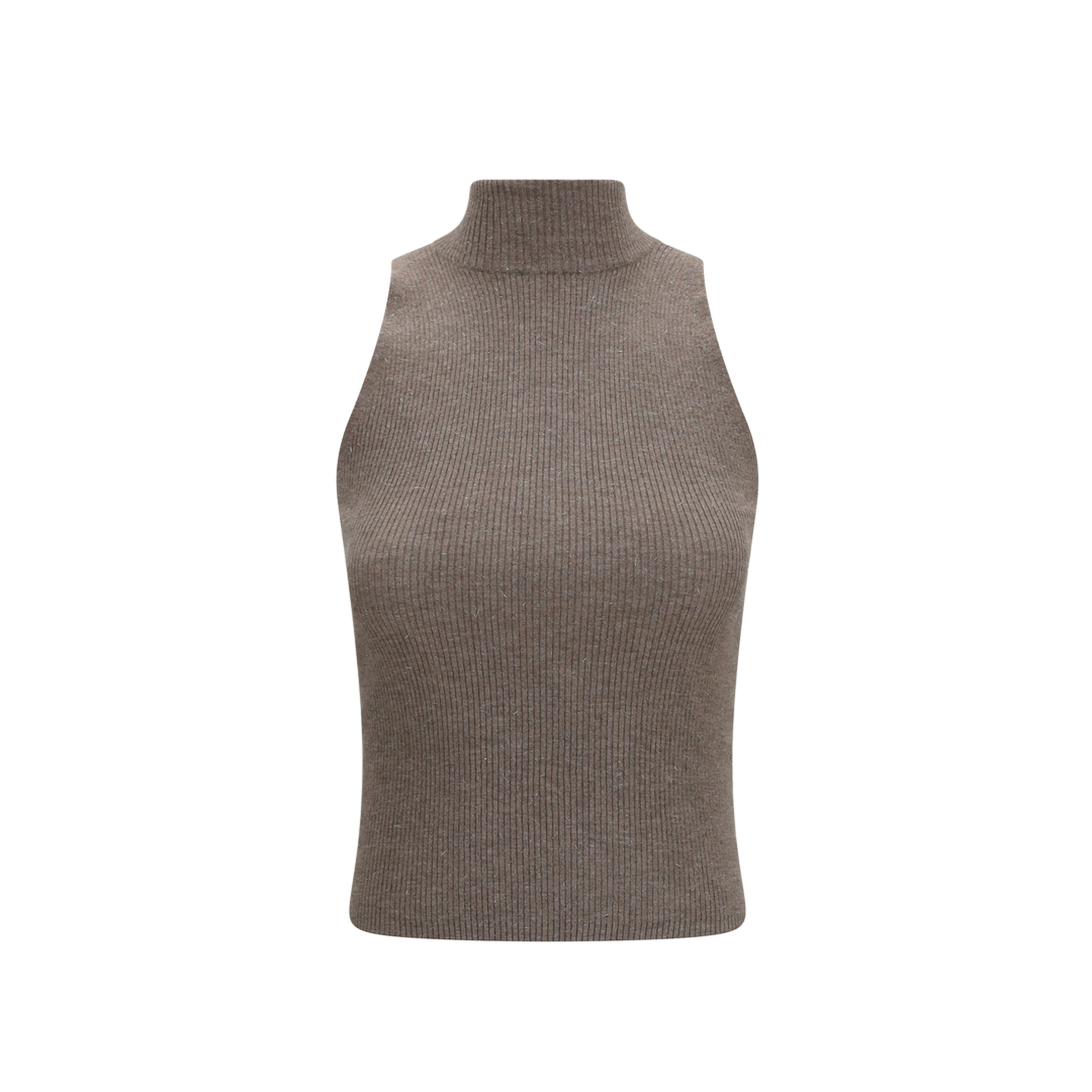Sleeveless Turtleneck with Luminous Details - Image 1