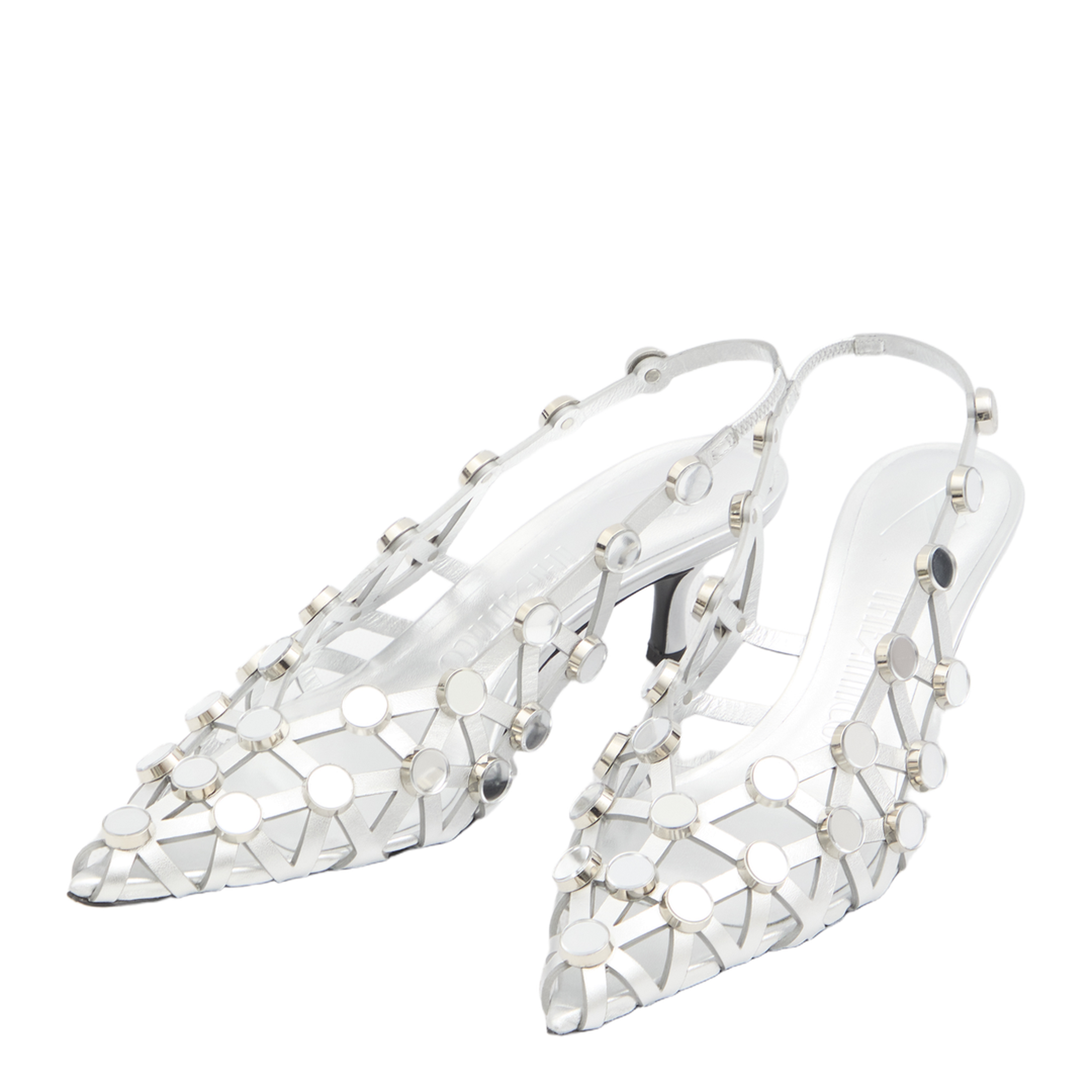 Grid Silver Slingback - Image 5