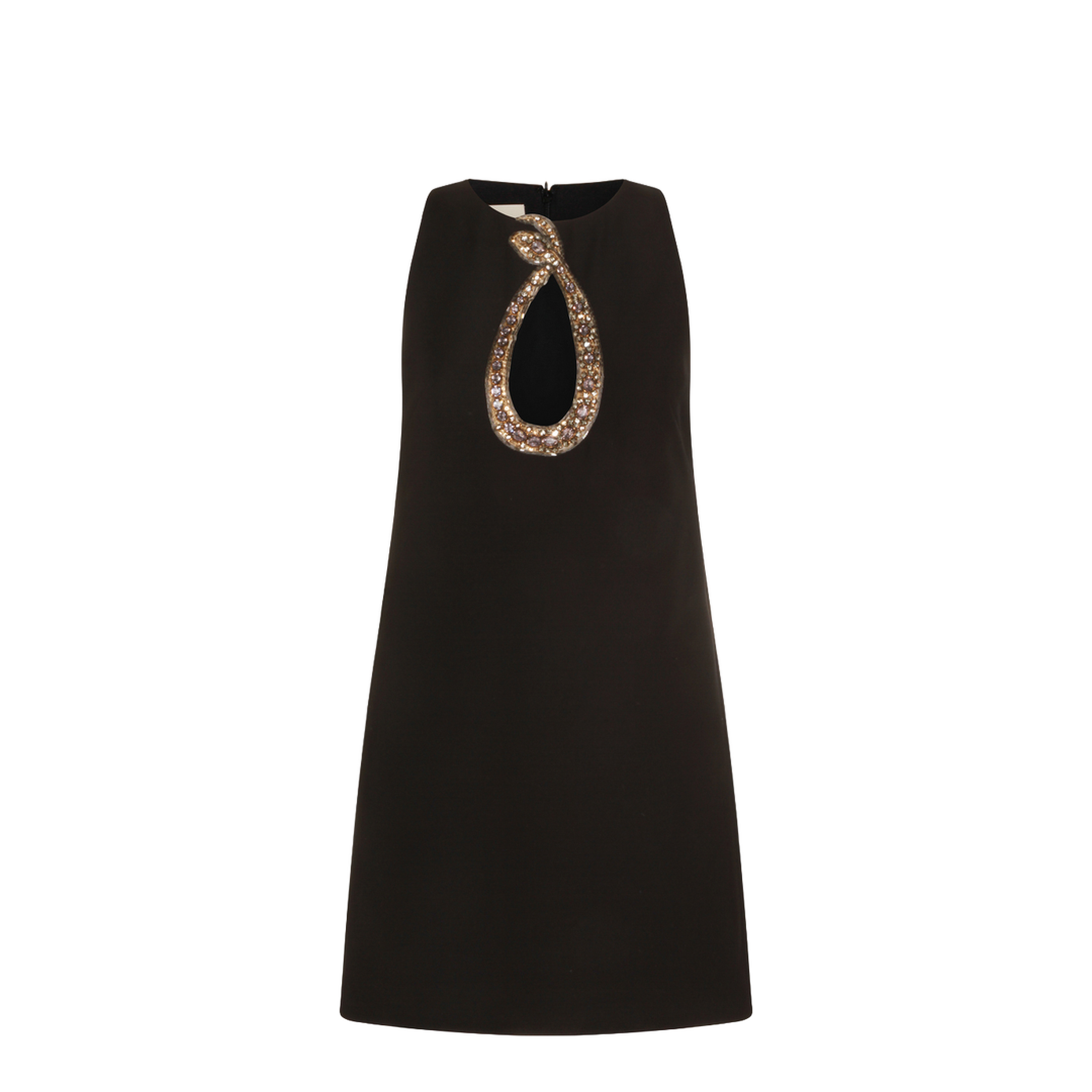 Black Wool Blend Dress - Image 1