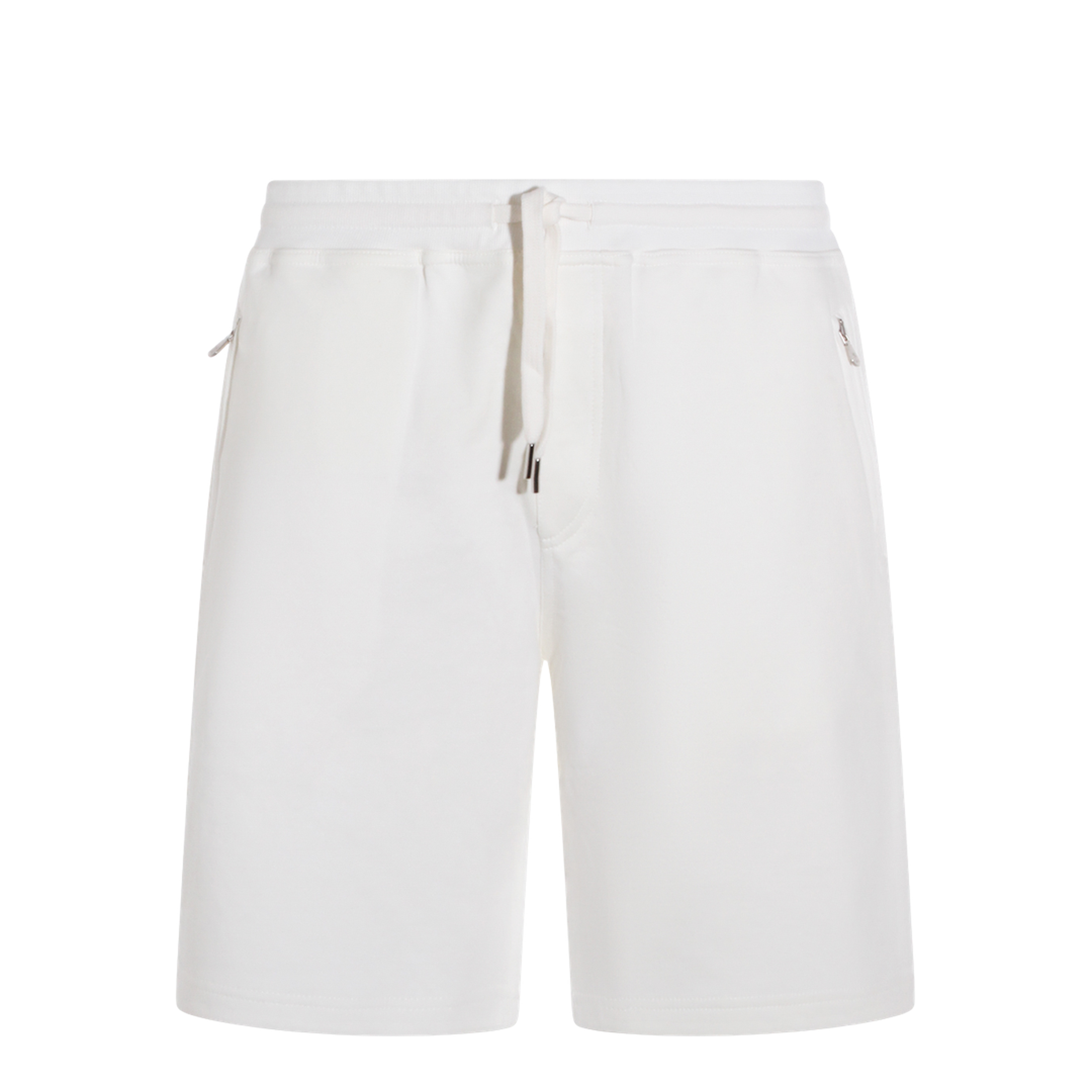Techno Cotton Fleece Bermuda Shorts White - Image 1