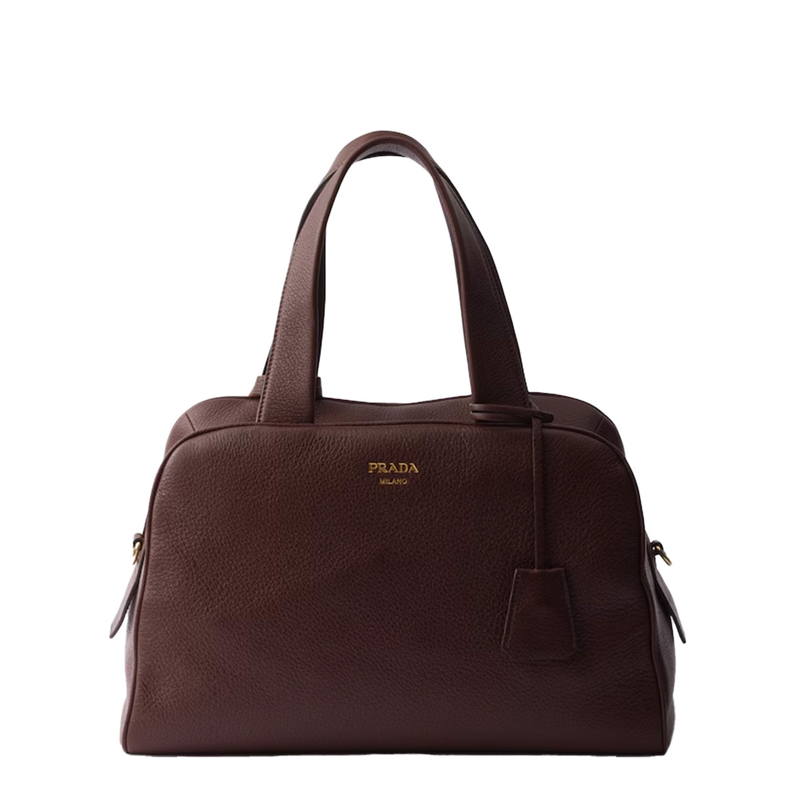 Bowling Bag in Grainy Leather Brown - Image 1
