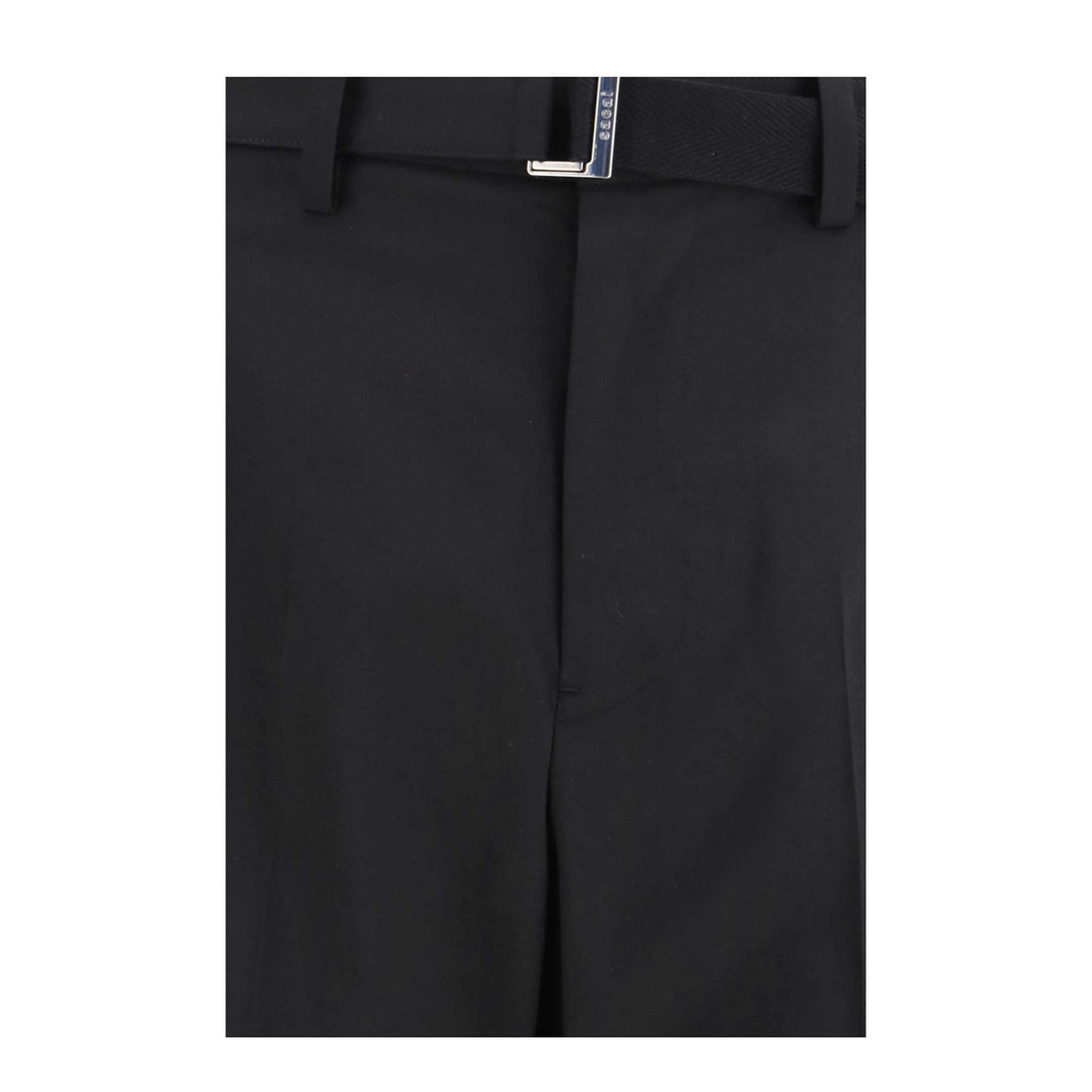 Wool Tailored Pants with Belt - Image 3