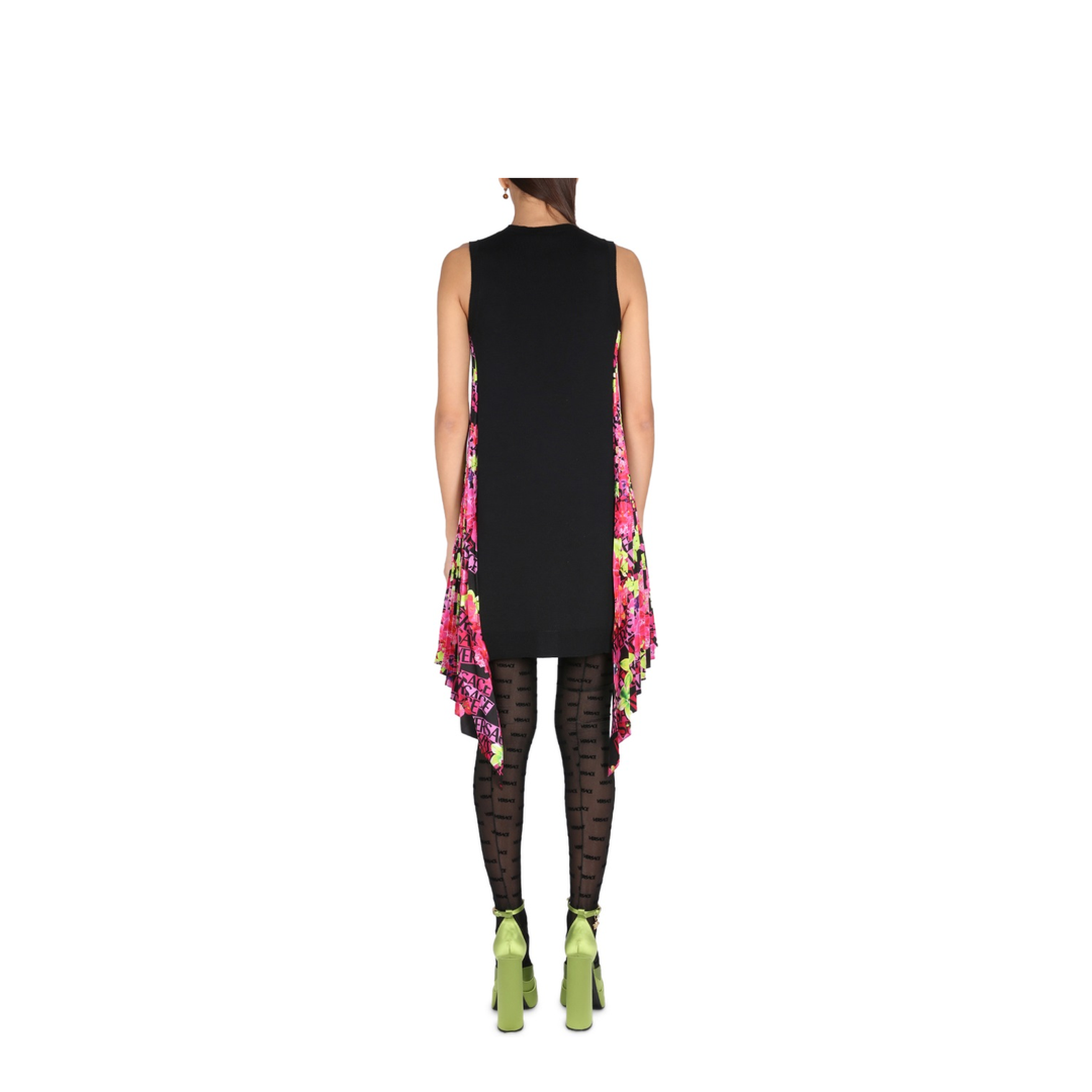 Orchid Logo Dress In Black - Image 3