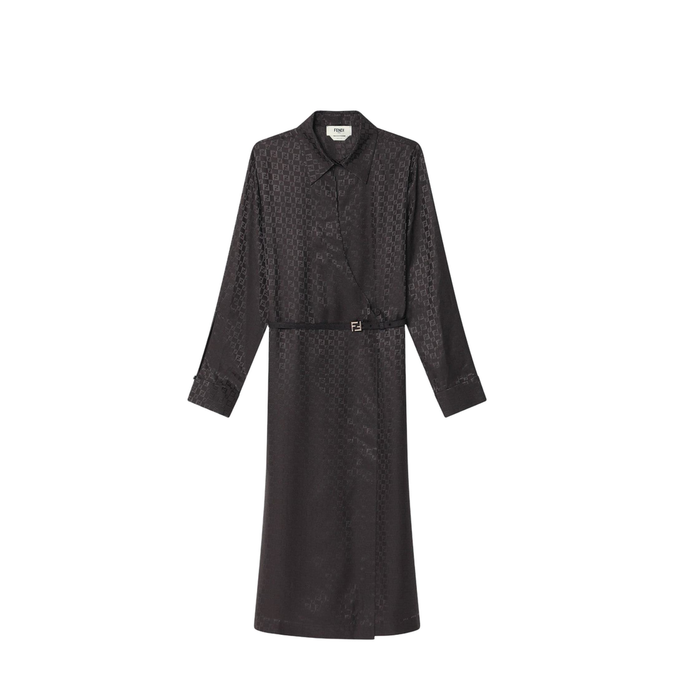 Silk Brown Dress - Image 1