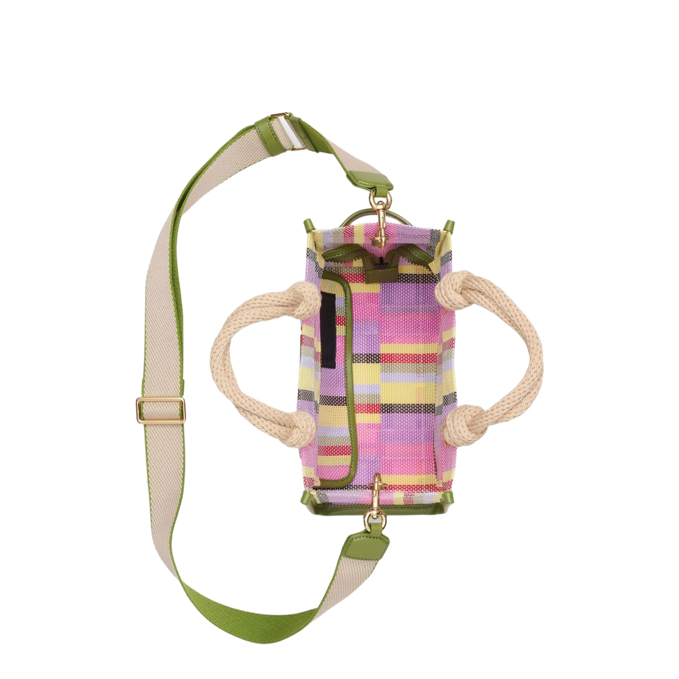 The Stripe Mesh Small Mesh Tote - Purple Multi - Image 6