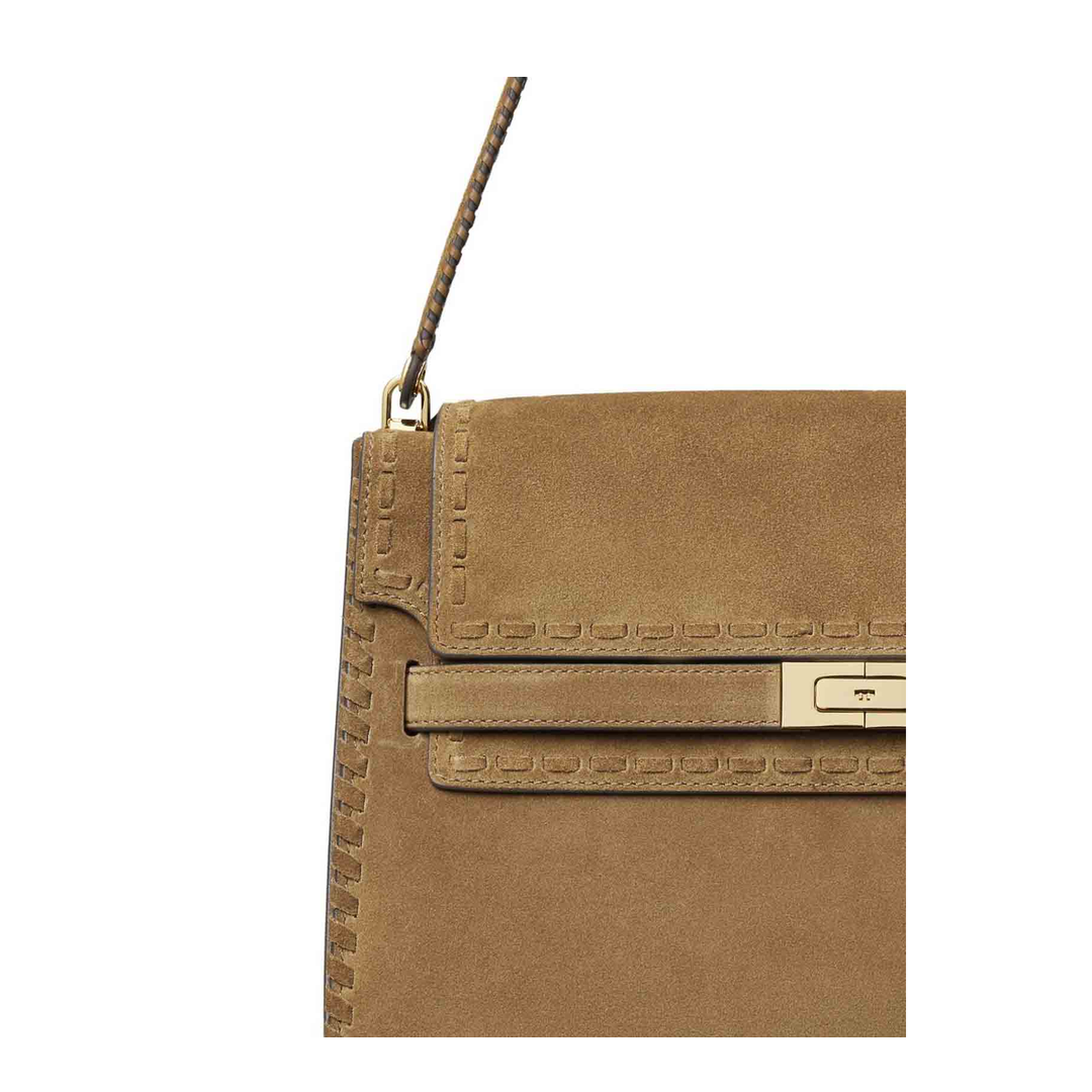 Lee Radziwill Large Shoulder Bag Suede Brown - Image 4